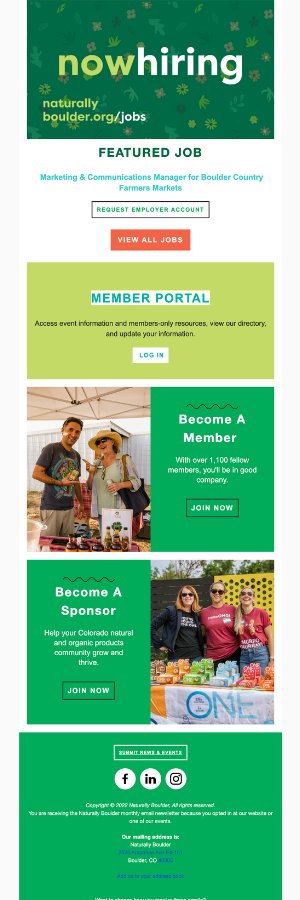 Naturally Boulder Weekly Newsletter July 2022 (3/3)
