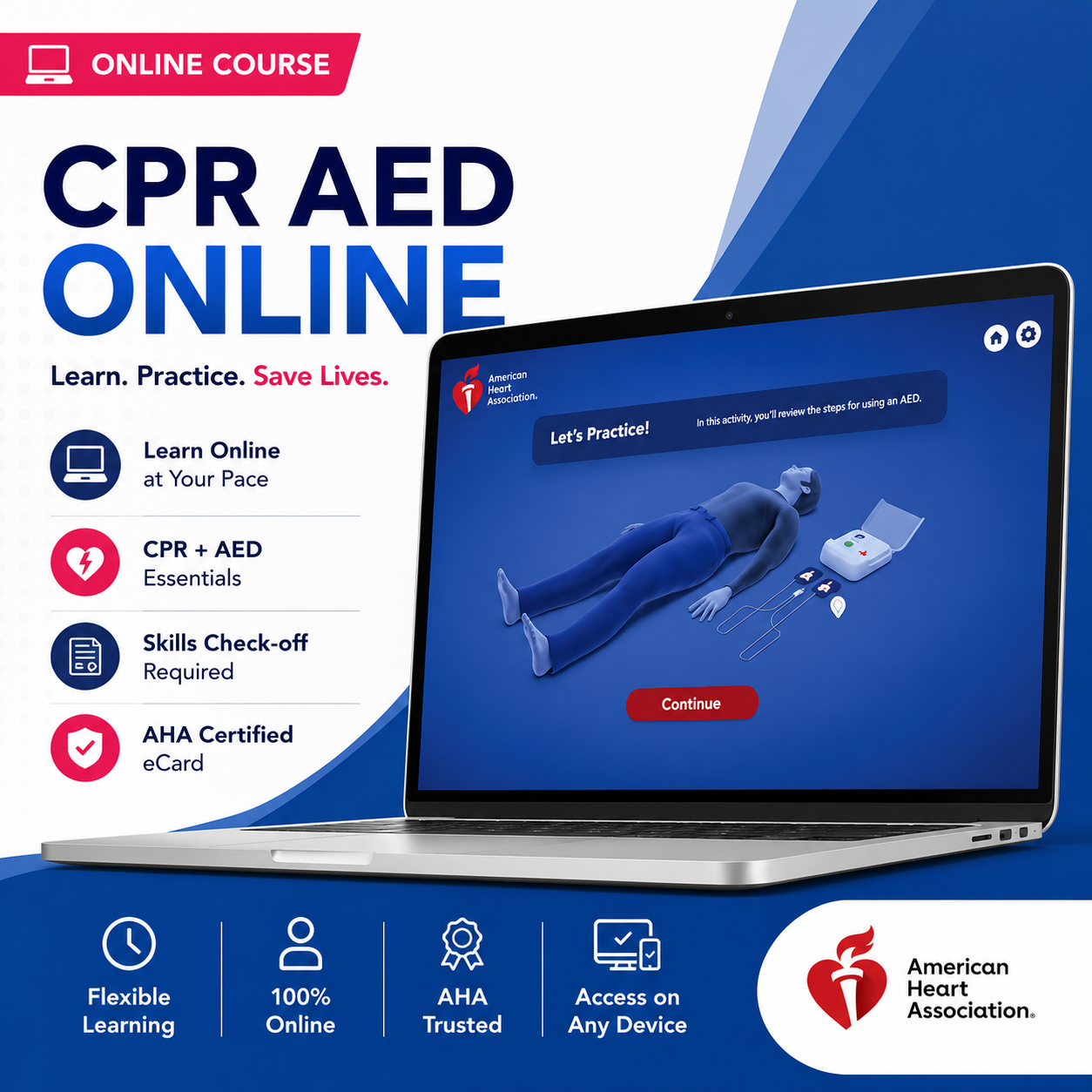 AHA Heartsaver® CPR AED Online