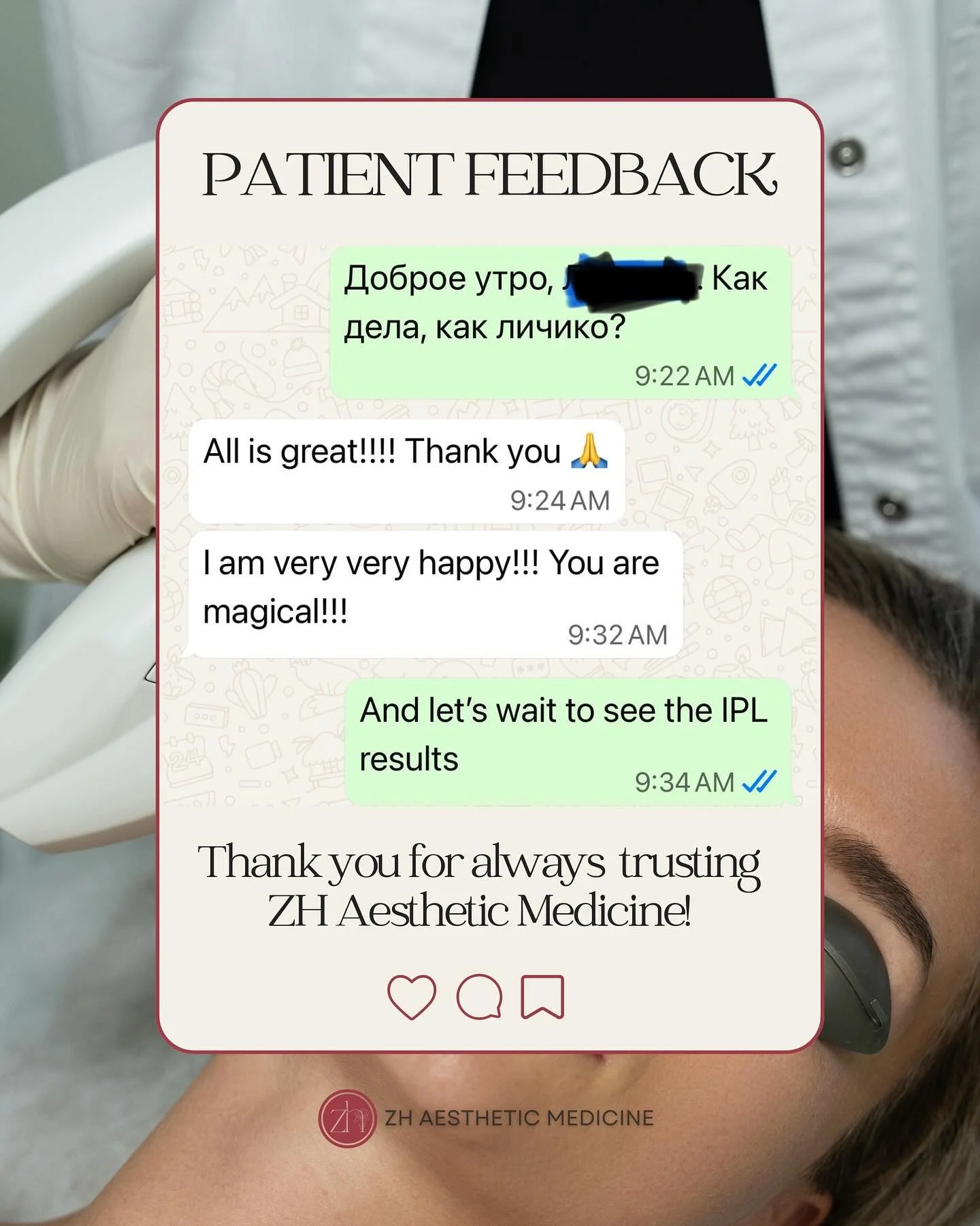 𝗪𝗲 𝗹𝗼𝘃𝗲 𝗵𝗲𝗮𝗿𝗶𝗻𝗴 𝗳𝗿𝗼𝗺 𝗽𝗮𝘁𝗶𝗲𝗻𝘁𝘀 𝘄𝗵𝗼 𝗳𝗲𝗲𝗹 𝘁𝗵𝗲𝗶𝗿 𝗯𝗲𝘀𝘁 𝗮𝗳𝘁𝗲𝗿 𝗲𝘃𝗲𝗿𝘆 𝘃𝗶𝘀𝗶𝘁! 💛

At ZH Aesthetic Medicine, we&rsquo;re all about helping you get real results and feel confident in your own skin. ✨

Our 