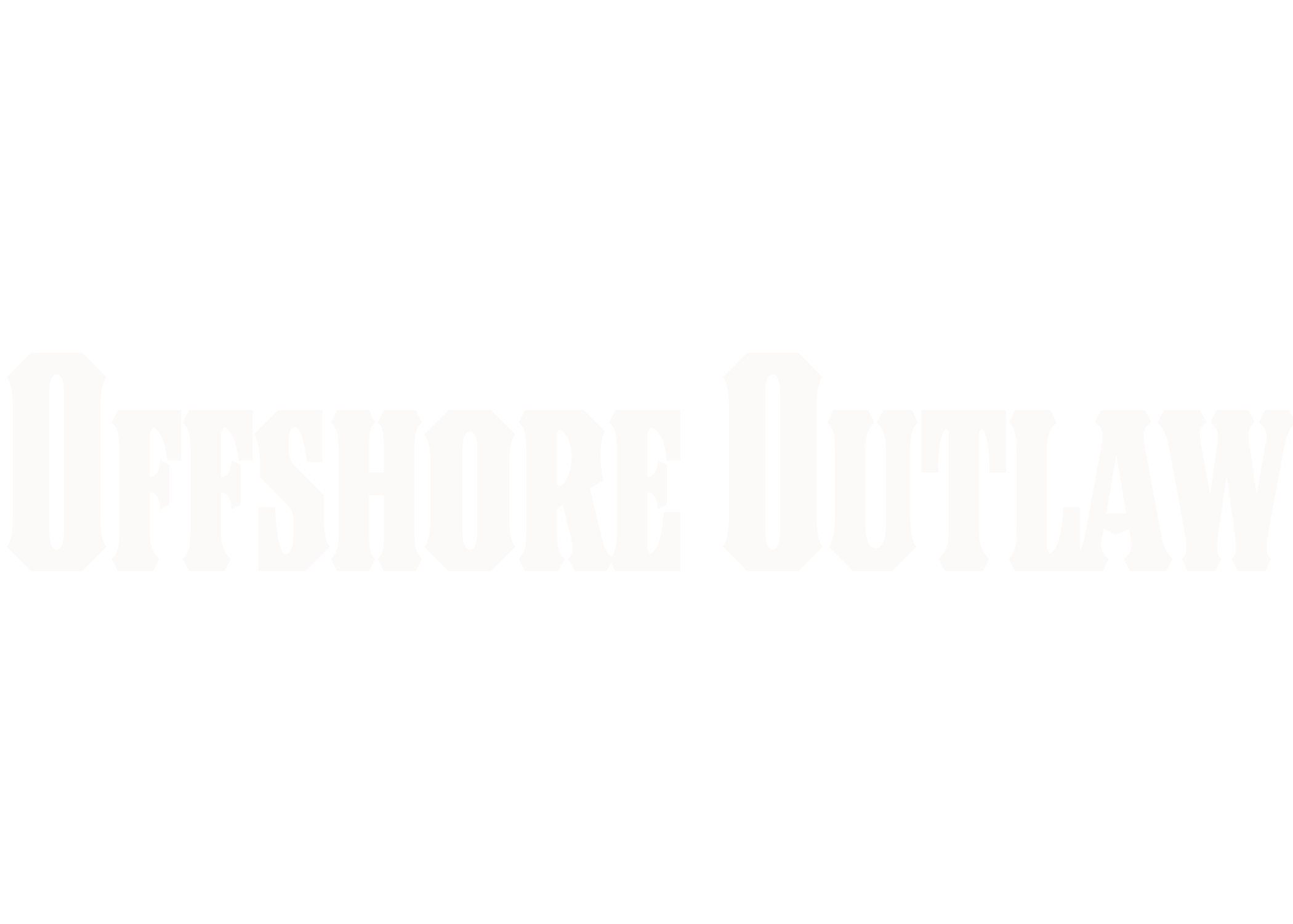 Black and white logo with the words "UFSHORE OUTLAW" in bold, stylized letters.