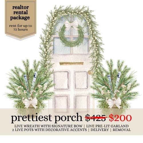 prettiest porch (winter) | realtor rental package