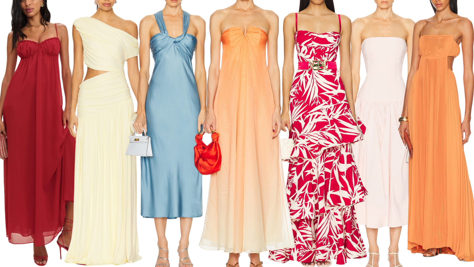 Fun colorful summer wedding guest dresses