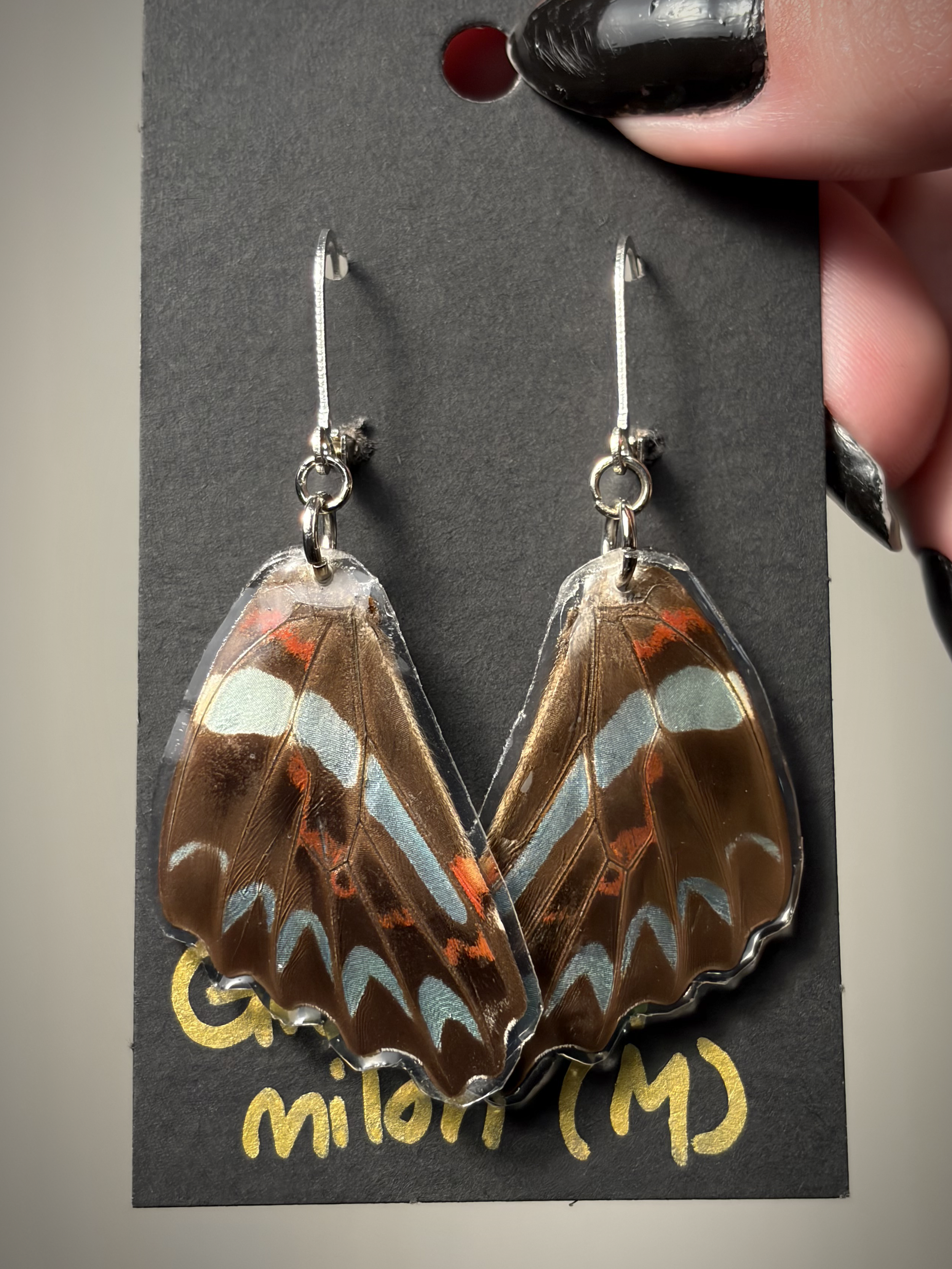 Milon's Bluebottle Earrings - Hindwings