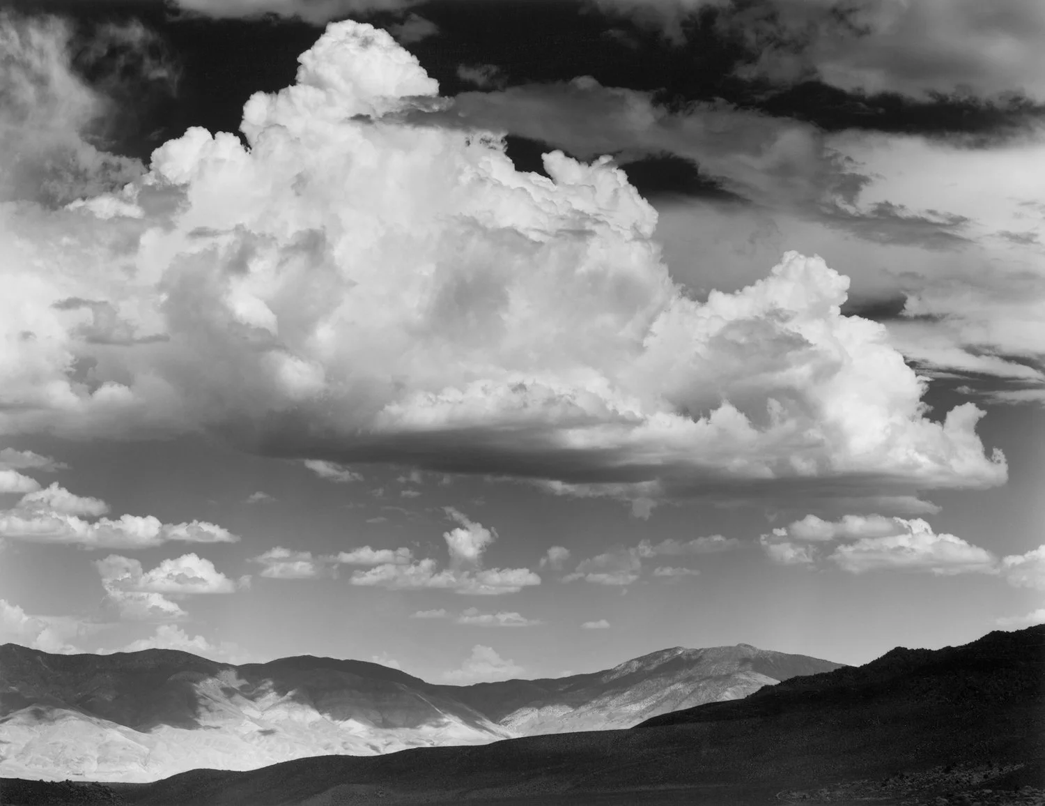 Ansel Adams, White Mountains Range, Thunderclouds, From Buttermilk County, Near Bishop, California, 1959, gelatin silver print