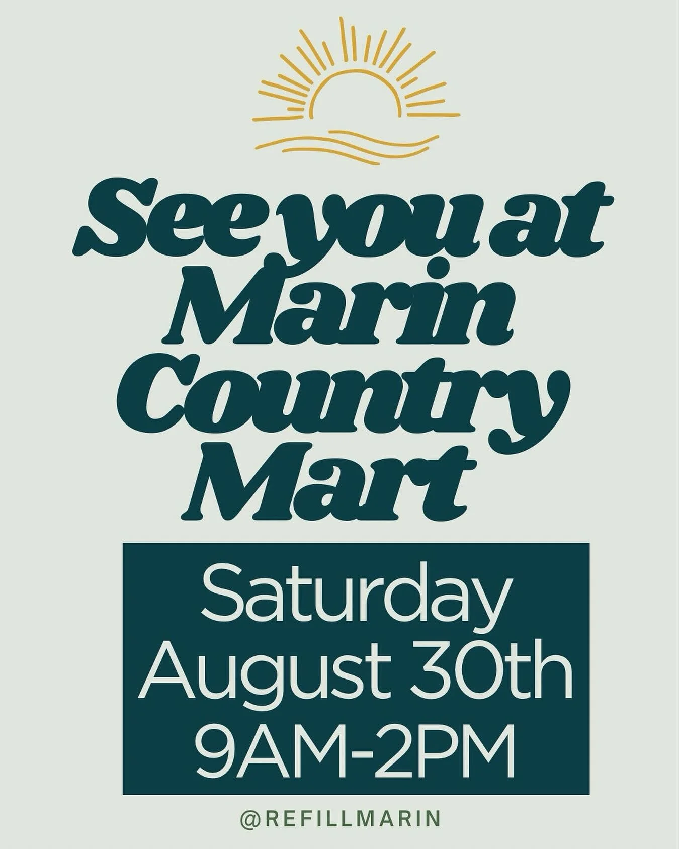 After a hiatus from summer travel we’re back at @marincountrymart this weekend! Bring your containers for refilling! Stock up on zero waste products from @marleysmonsters @bathingculture @zefirowaste and many others! 
#sustainability 
#marin
#