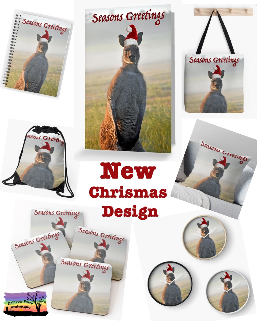 Where has the time gone ???? 

Christmas is nearly here again time to get ready.

Redbubble have Up to 50% off at the moment and there are a big range of products to choose from including my Christmas range of cute Australian themed images.

Here are