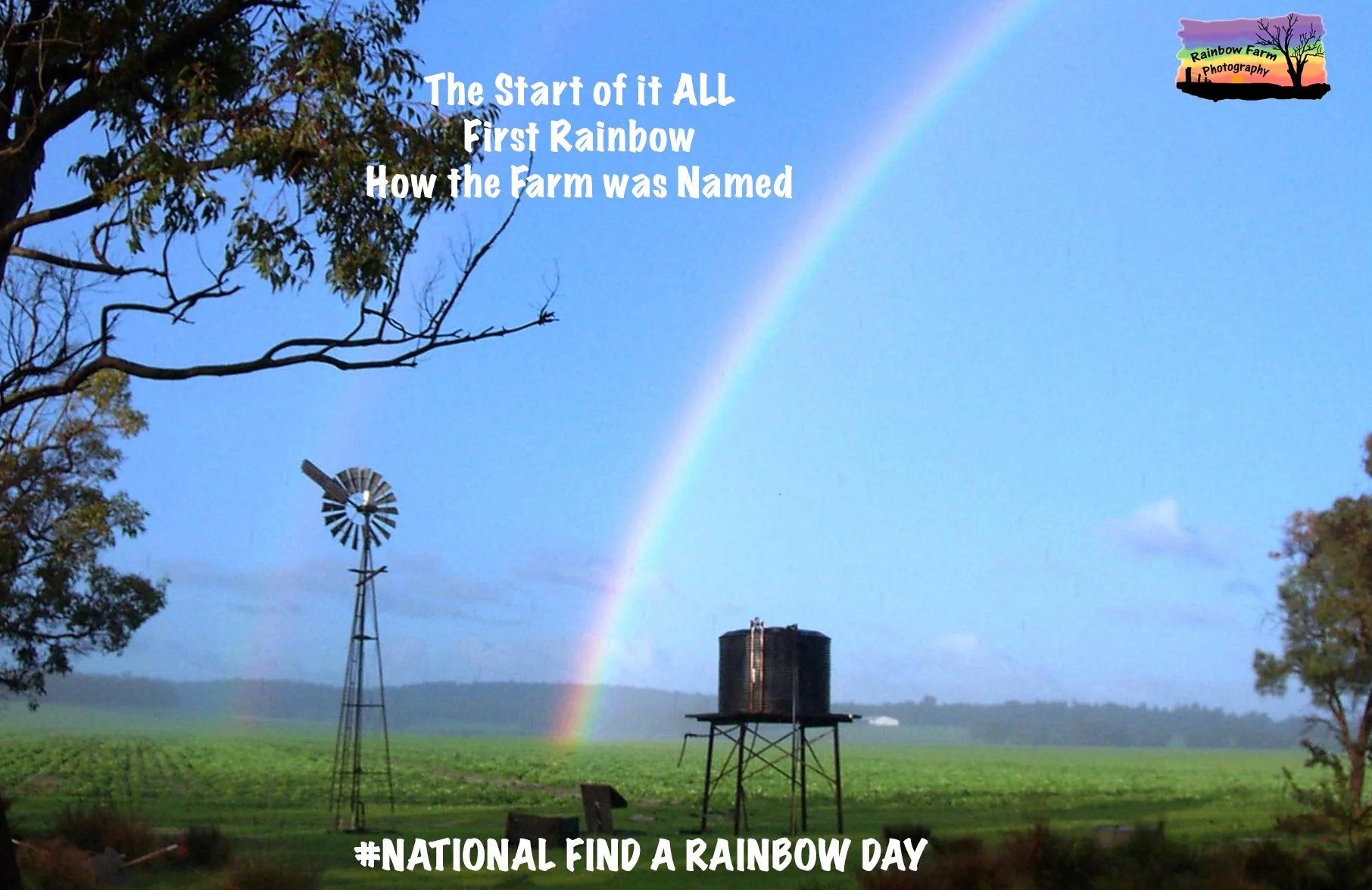 Today is National Find a Rainbow Day and what better way to start the day with the first image that started the obsession and became Rainbow farm photography.

It is amazing to go back in time to 10th September 2007 the house was newly built and I mu