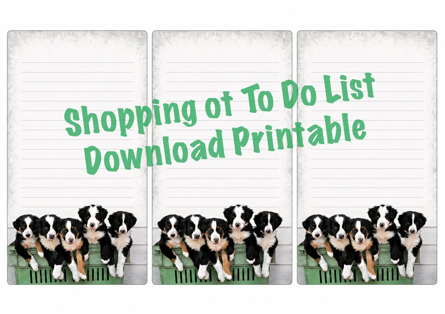 Puppies shopping/ to do list download printables