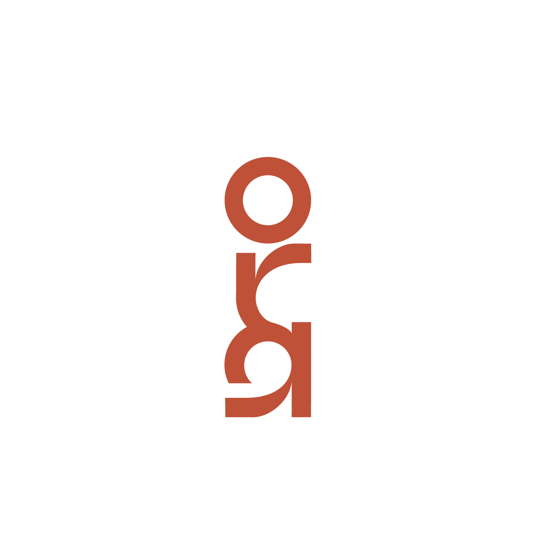The word 'good' written vertically in large black letters with the 'o' in a brown color. The background is white.