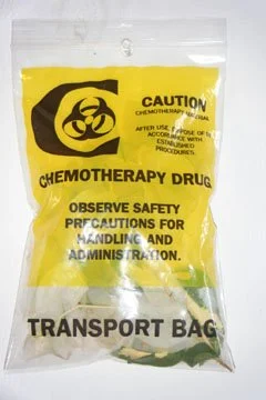 Detail, “Contaminados” 2009. Yasmin Hernandez. Flower petals in 10 of my brother's former Chemotherapy drug transport bags, 7' x 4'. Museo Fuerte Conde de Mirasol, Vieques, Puerto Rico. This is a commentary on the contamination & cancer rates result