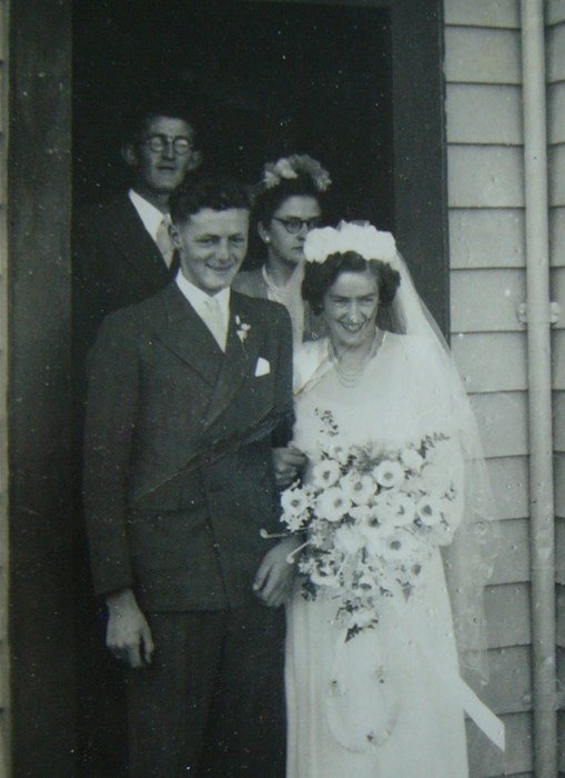 Joe & Army McIsaac wedding 1949