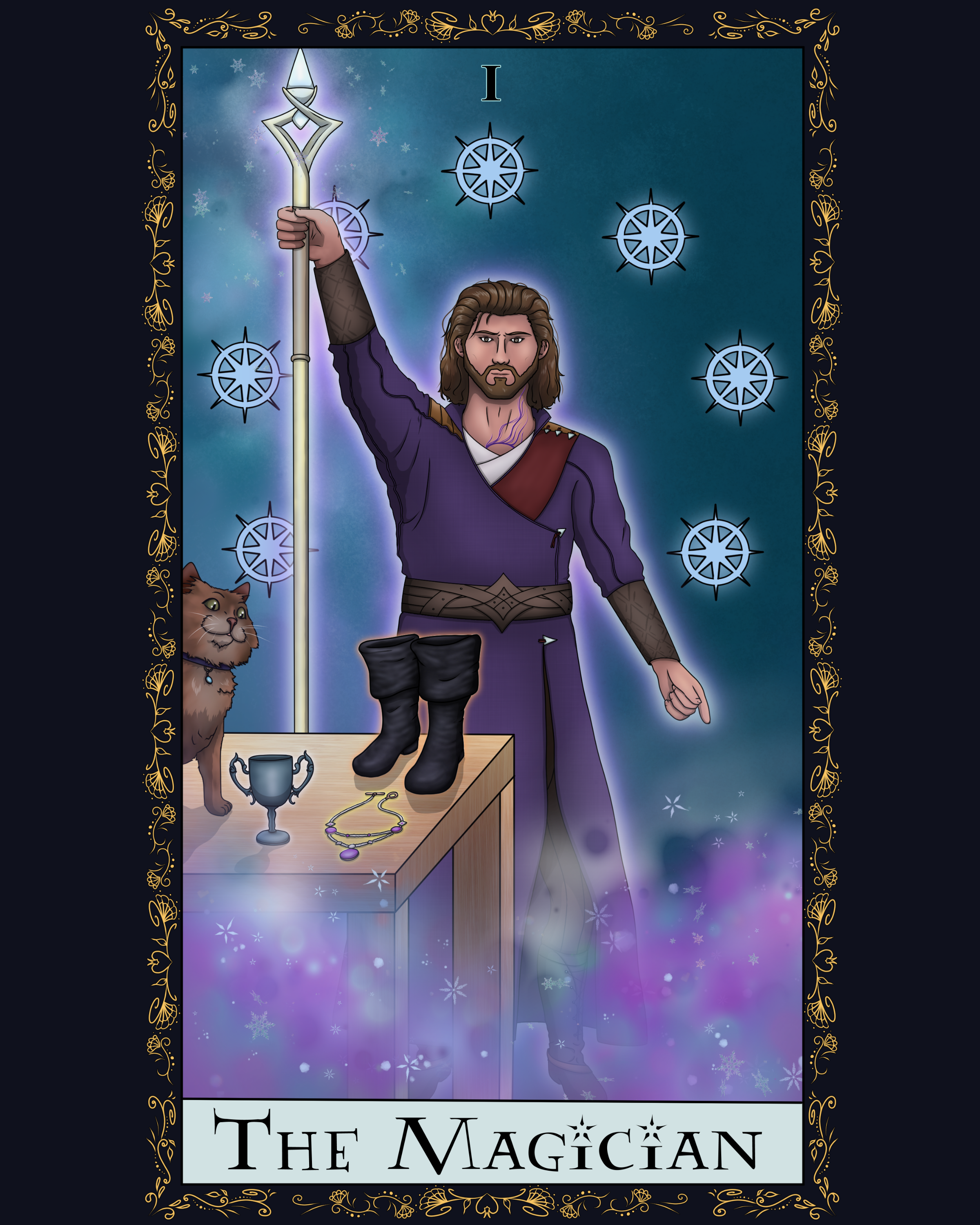 The Magician - Gale Baulder's Gate 3 Tarot Card Print