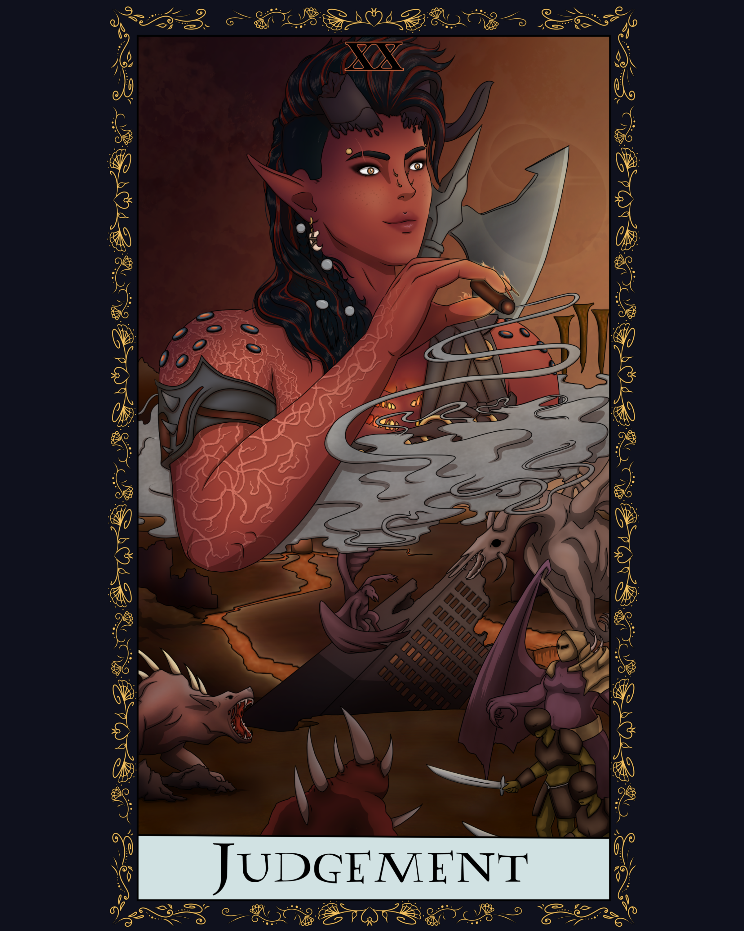 Judgement - Karlach Baulder's Gate 3 Tarot Card Print