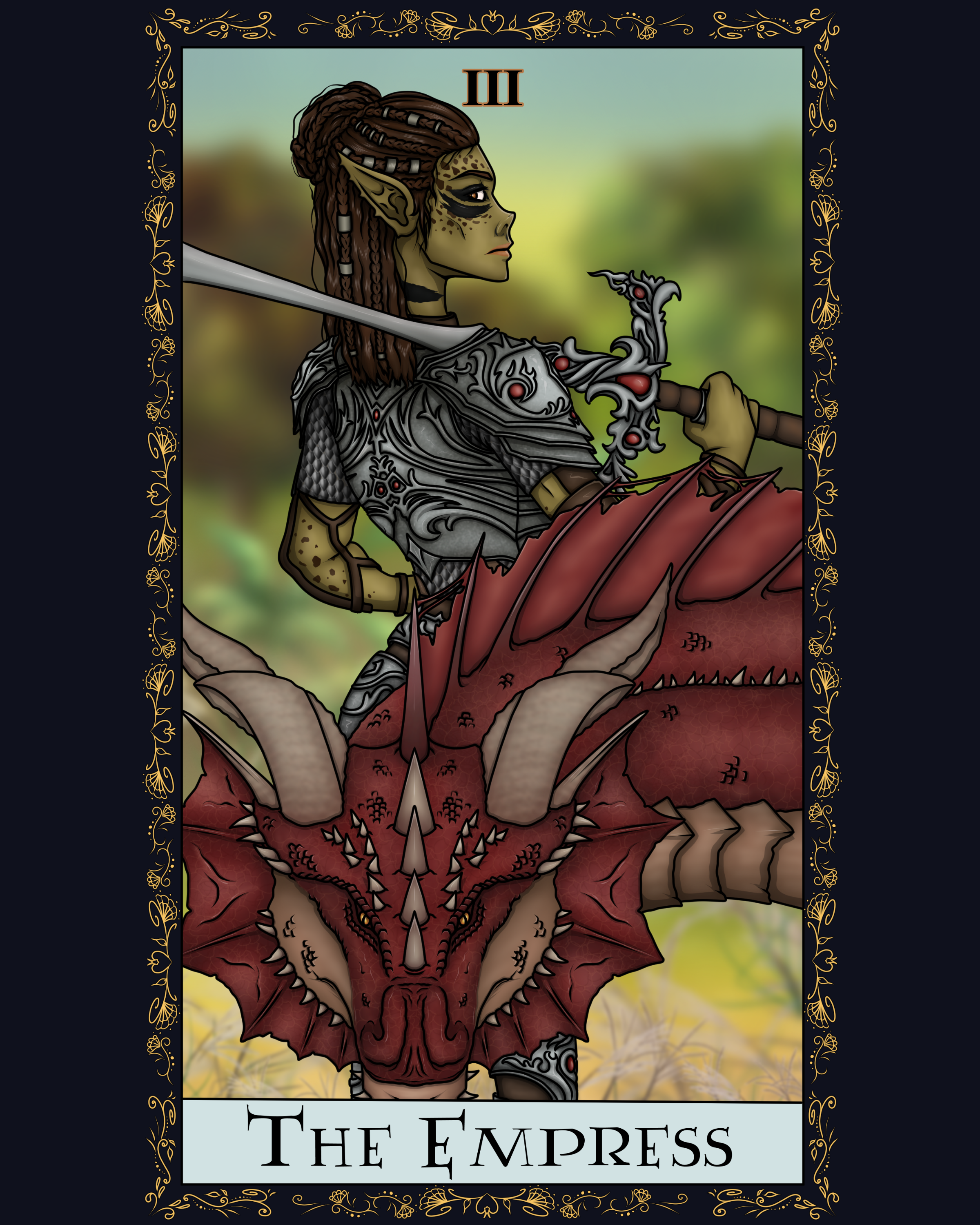 The Empress - Lae'zel Baulder's Gate 3 Tarot Card Print