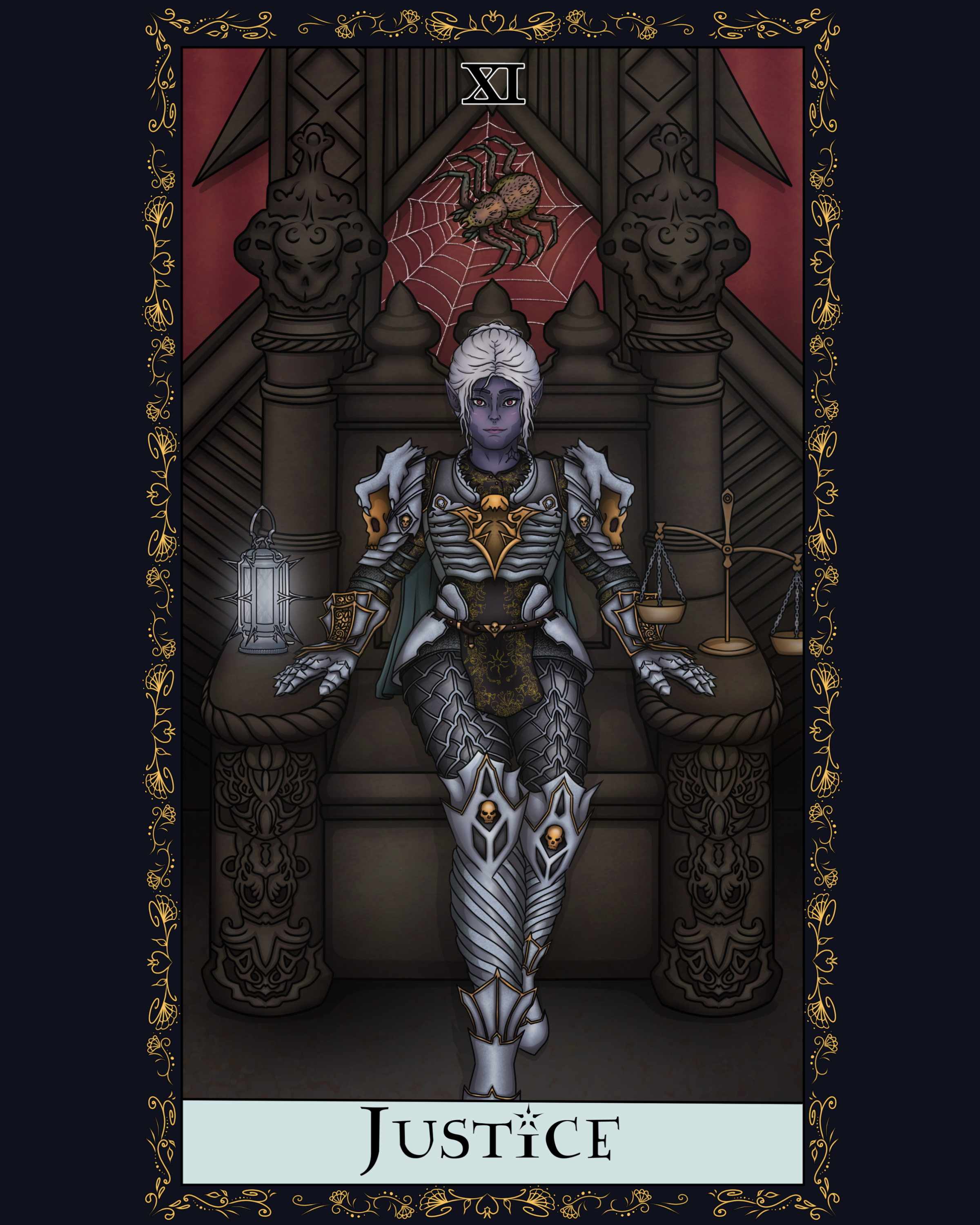 Justice - Minthara Baulder's Gate 3 Tarot Card Print