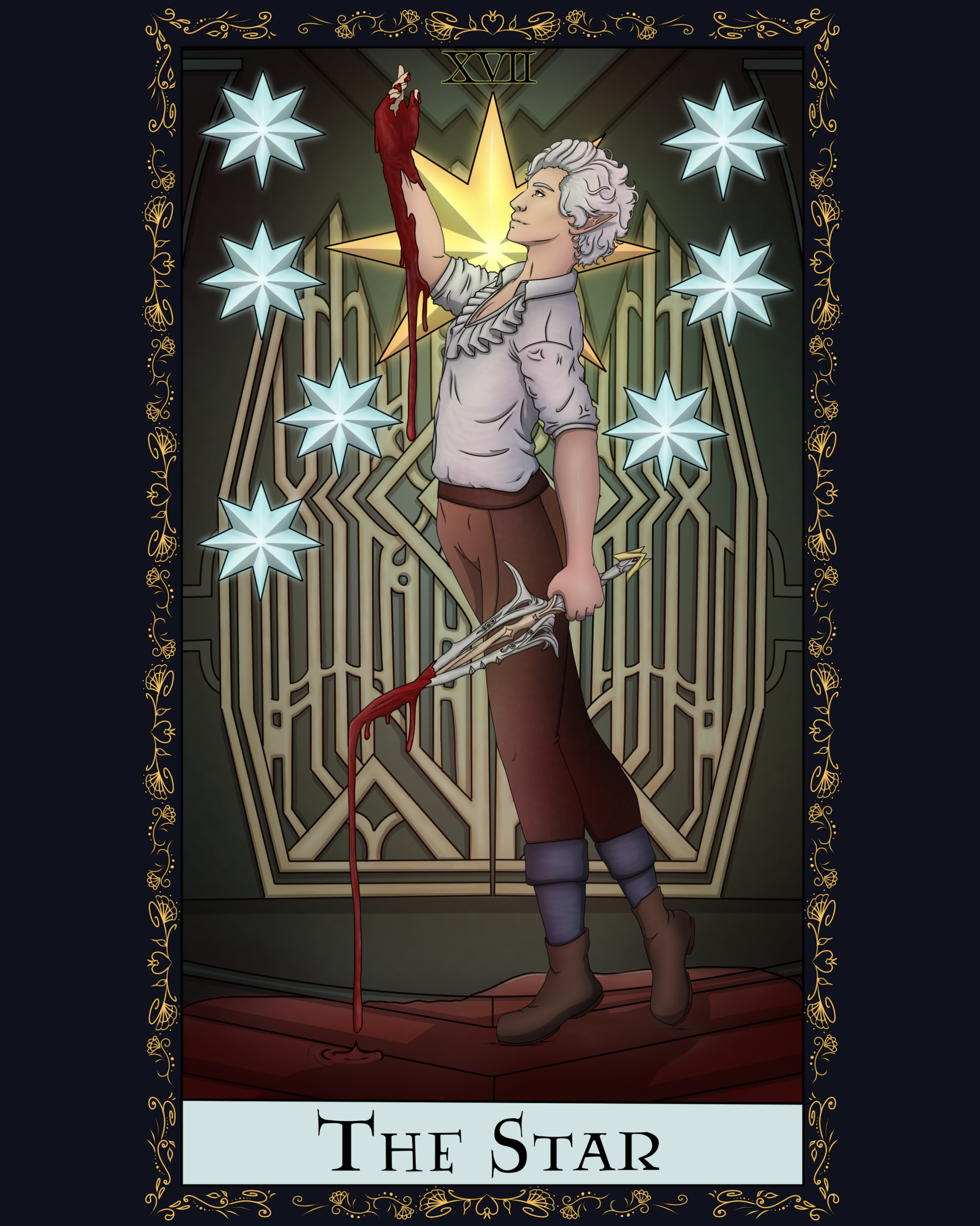 The Star - Astarion Baulder's Gate 3 Tarot Card Print