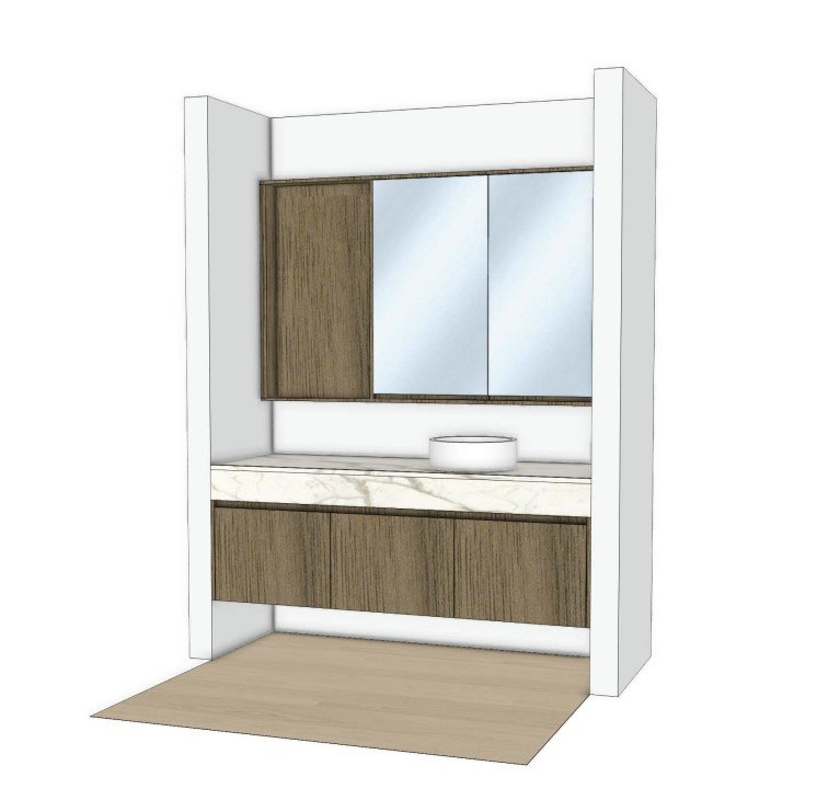 Valerie Vanity - Melbourne Interior Design & Joinery Display 3D Drawing