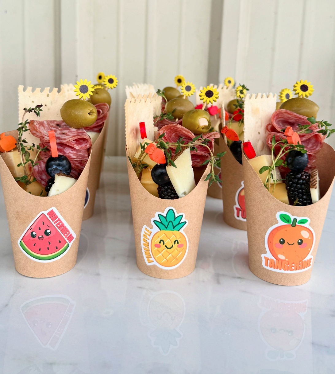 Individual charcuterie cups catering Bay Area events