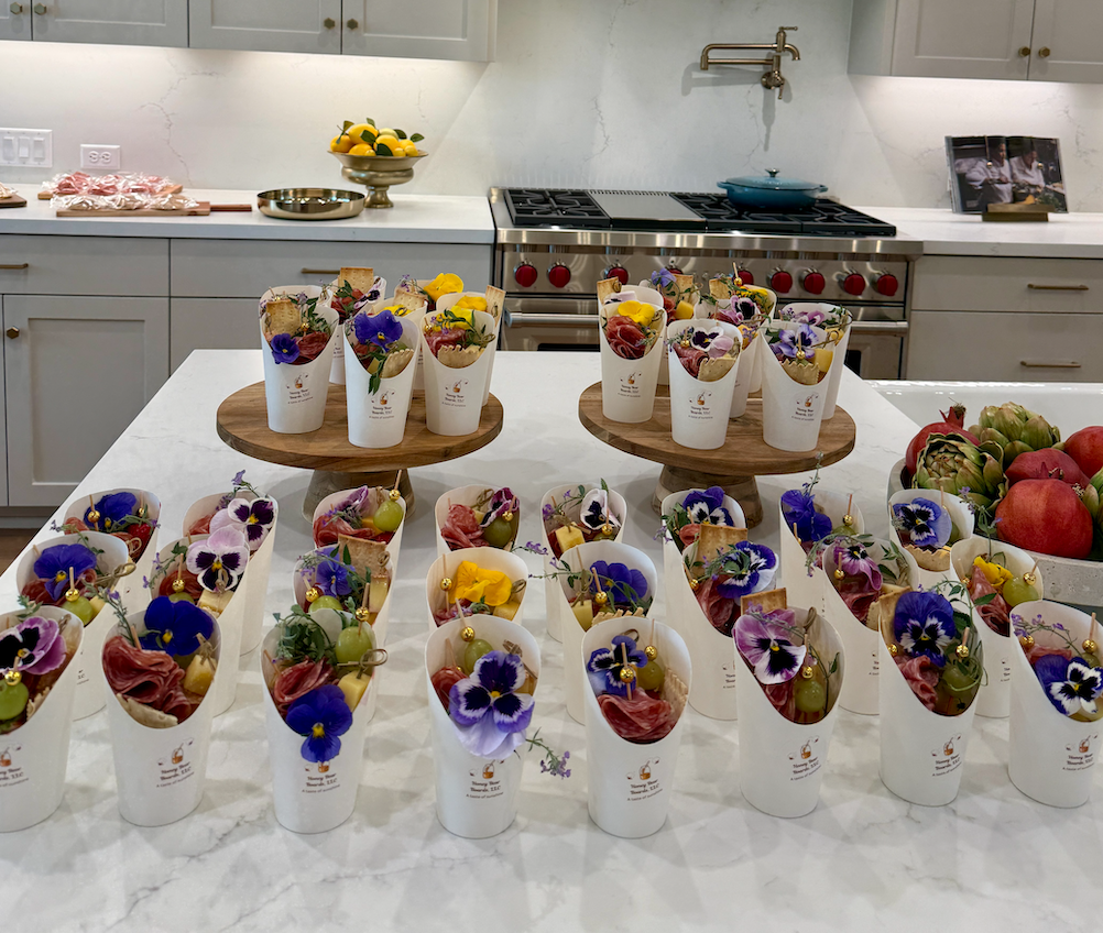 Individual charcuterie cups catering Bay Area events