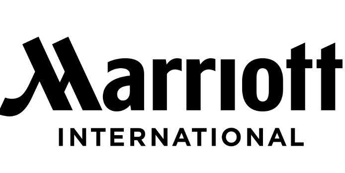 Marriott International logo in black and white.