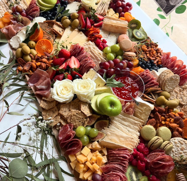 Custom grazing tables for weddings, corporate events & private gatherings throughout the Bay Area. Beautifully styled with premium ingredients. Book today!