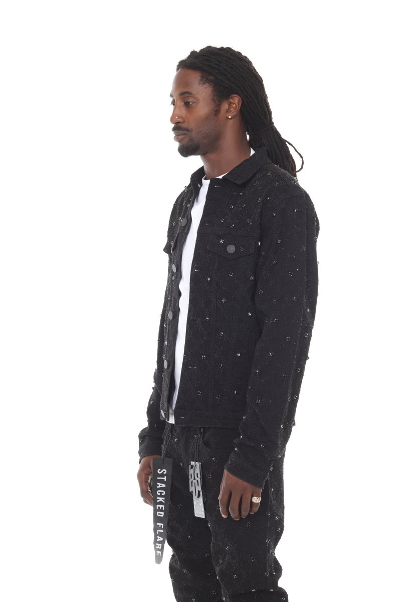 Black Rhinestone Jacket — STYLO LOS ANGELES