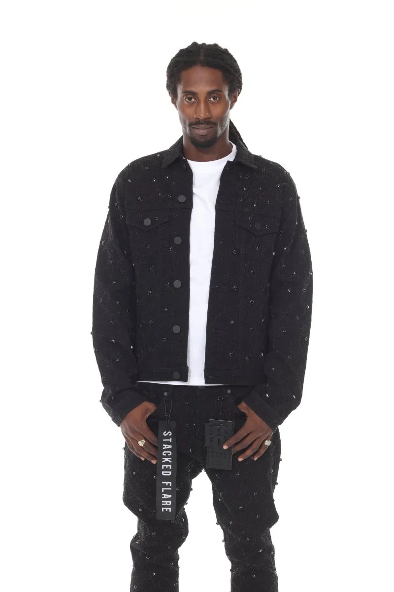 Black Rhinestone Jacket — STYLO LOS ANGELES