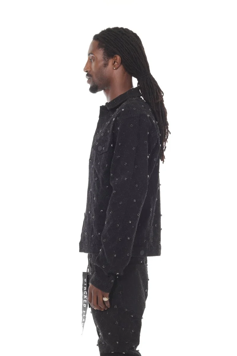 Black Rhinestone Jacket — STYLO LOS ANGELES