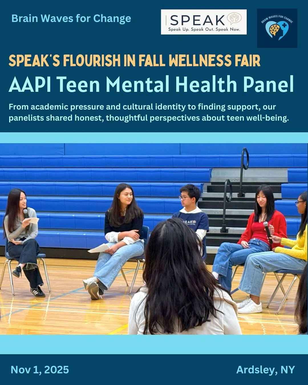 🫶 A huge thank you to @connecttospeak for having us at their Flourish This Fall Wellness Fair!

It was inspiring to hear such insightful, diverse perspectives on academic pressure, cultural identity, and the importance of community support.

Thank y