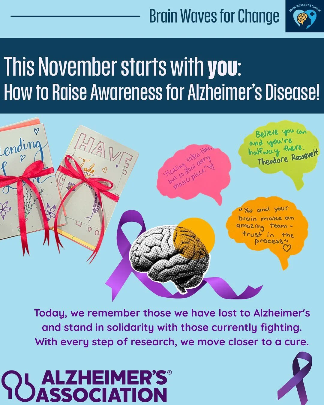 November is Alzheimer&rsquo;s Awareness Month &mdash; a time to honor, educate, and advocate. Together, we can shine a light on memory loss and the strength of those who face it every day. 💜 #alzheimers #alzheimersawareness #alzheimersawarenessmonth