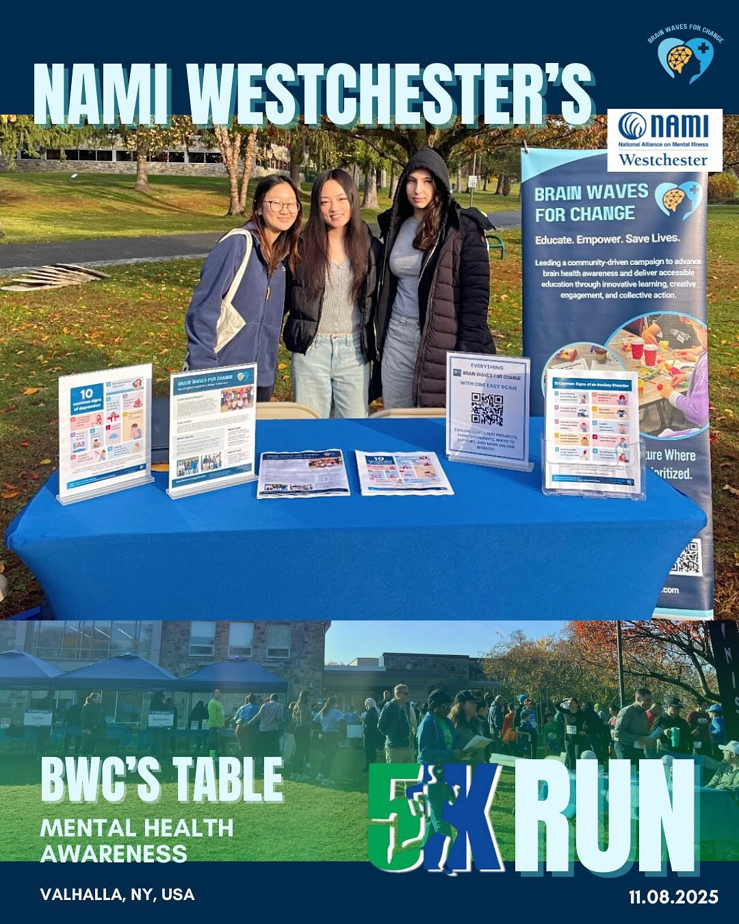 Throwback Thursday: 🍁 Thankful to @namiwestchester for the opportunity to table at their Fall 5K Run earlier this month. 

We loved connecting with the community, sharing mental-health resources, and spreading awareness about the importance of brain