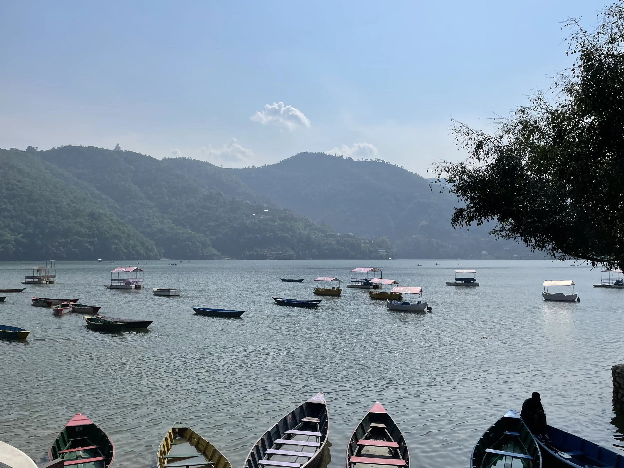  Phewa Lake in Pokhara, Nepal 