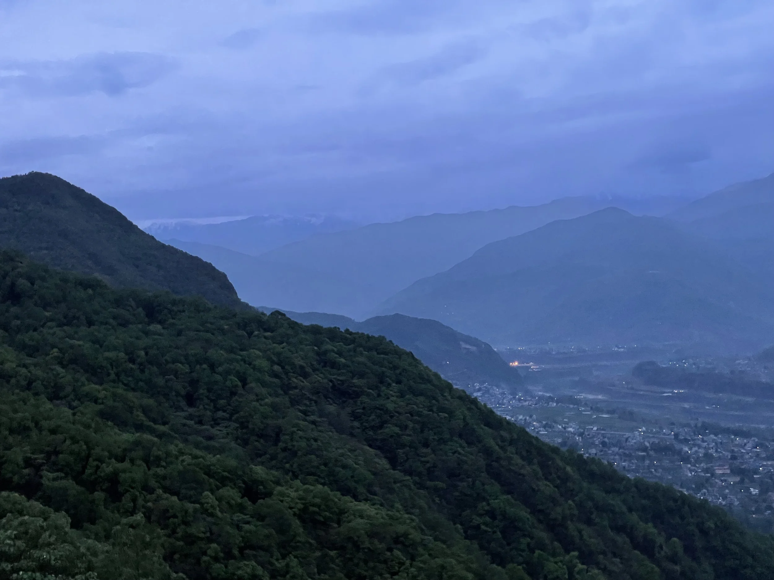  The Annapurna mountain range, concealed by fog 