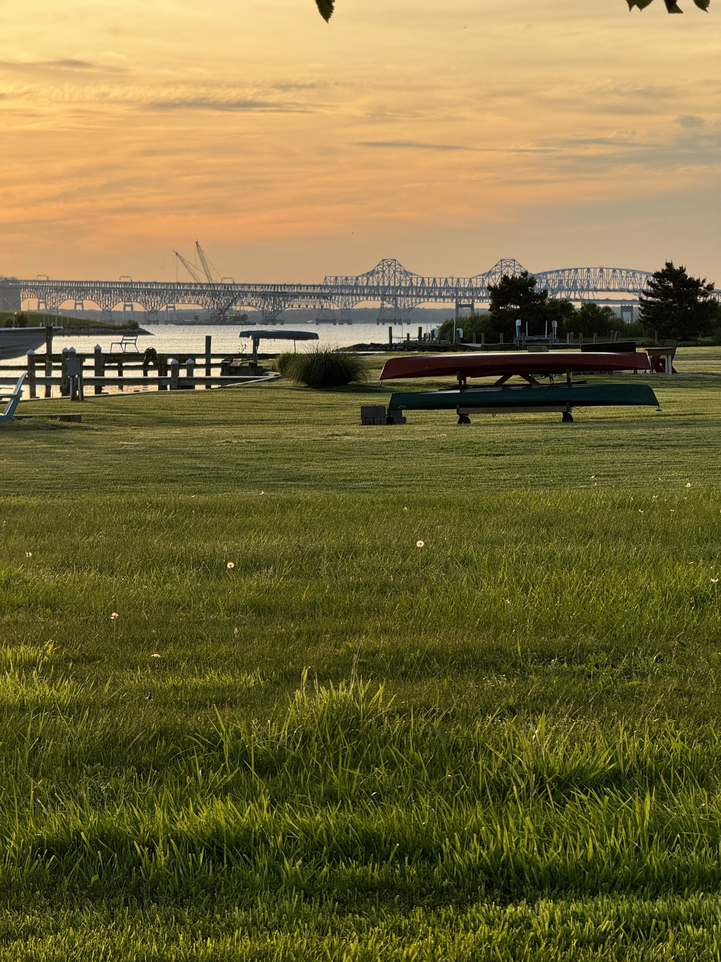  A sunset view of the Chesapeake Bay Bridge 