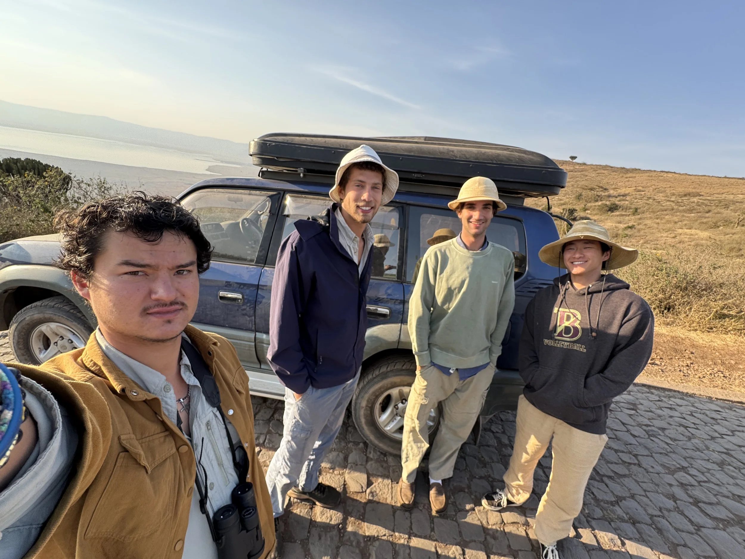  With our safari car in Ngorongoro 