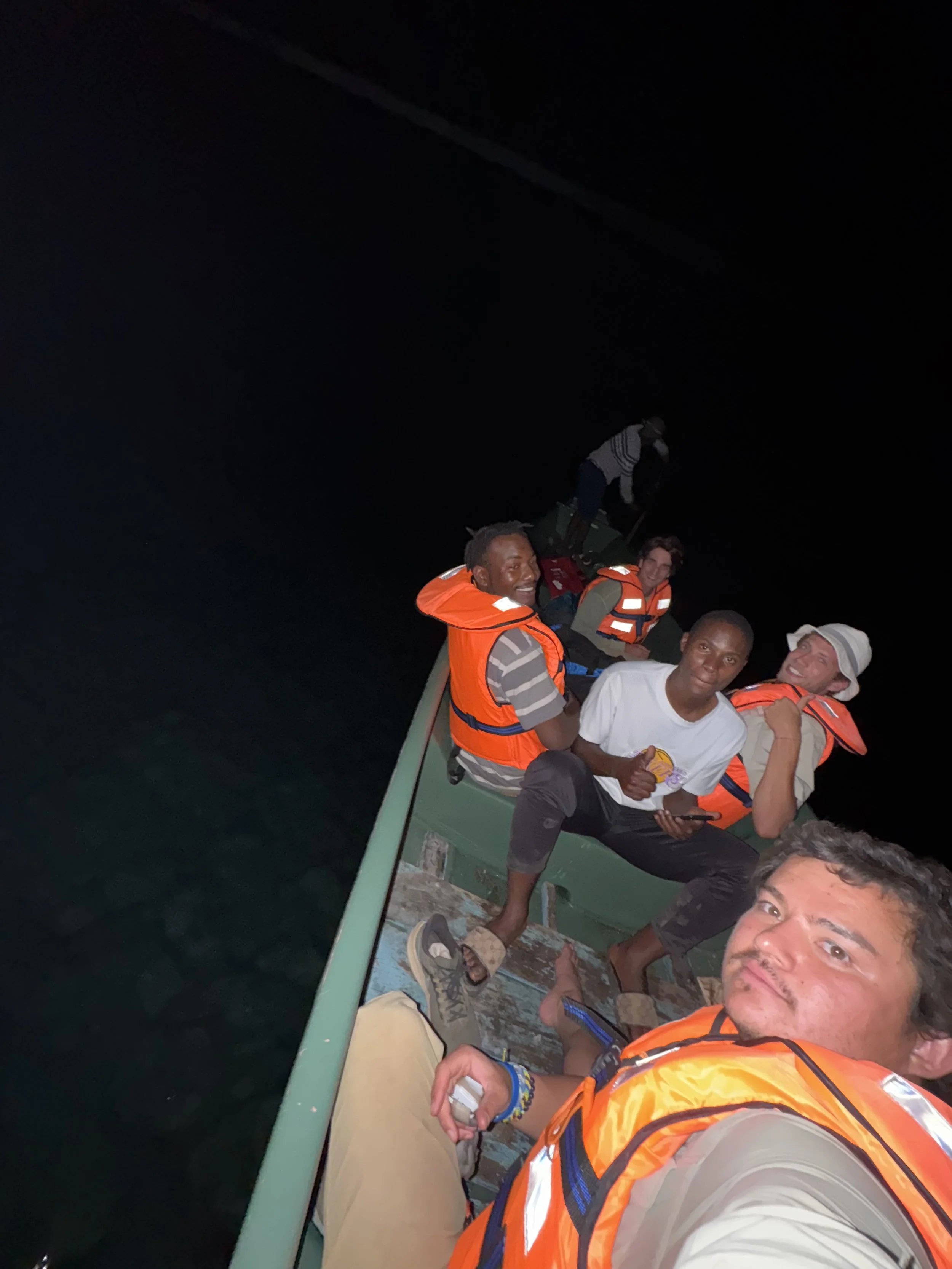  Nighttime boat ride to enter Mahale 