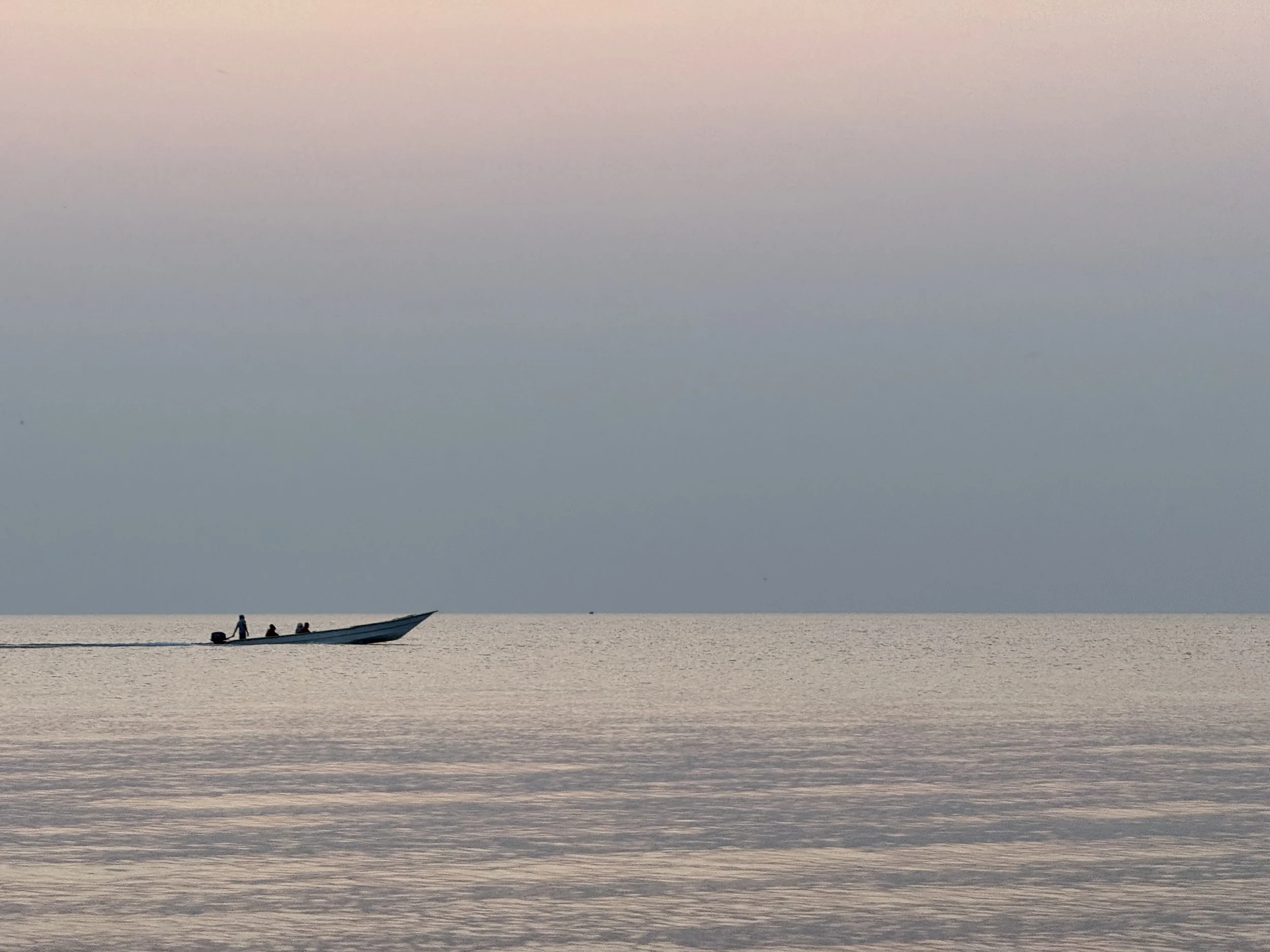  A small boat crossing Lake Tanganyika 