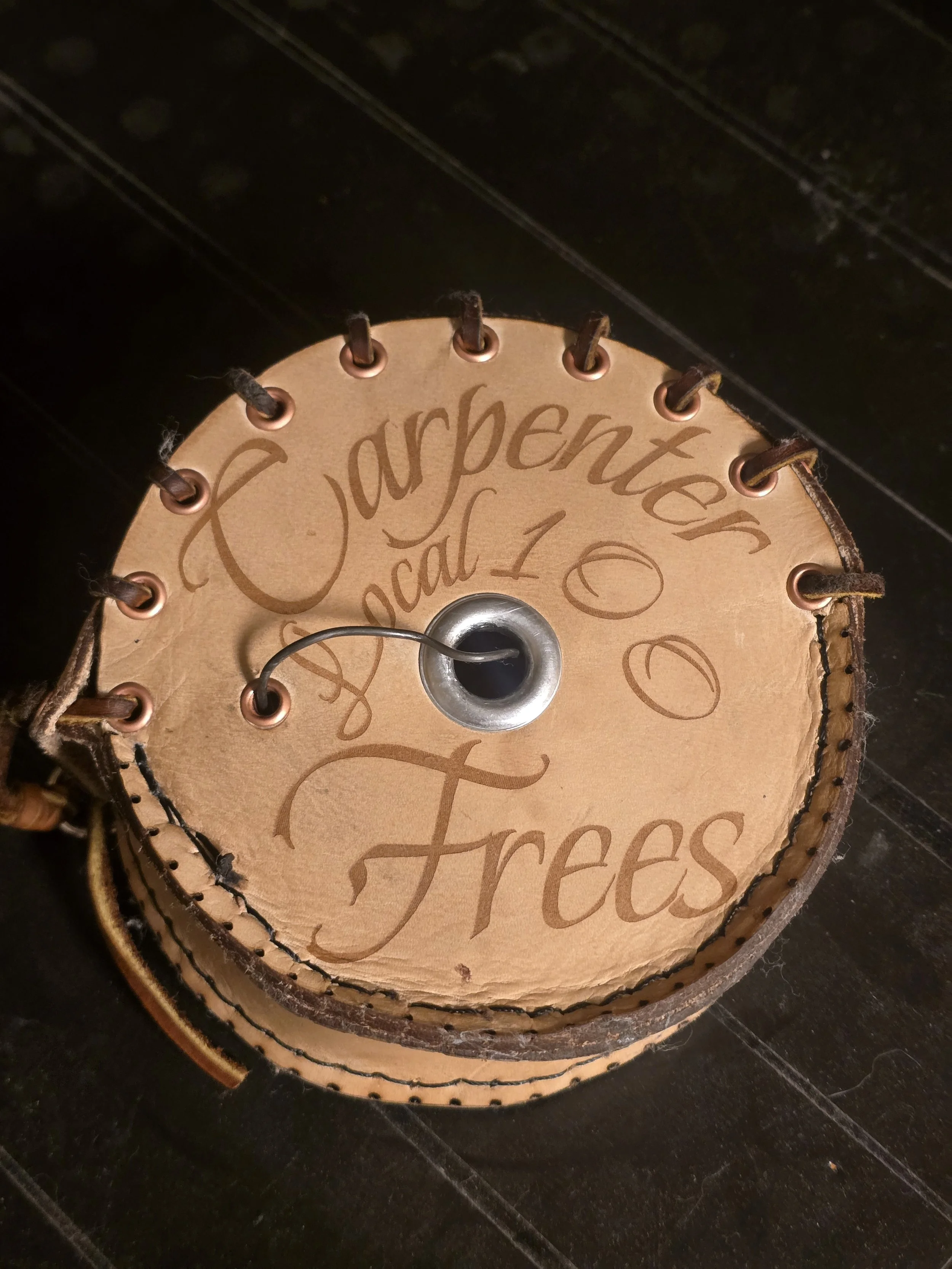 Customizable Laser Engraved Full Leather Tie Wire Holder