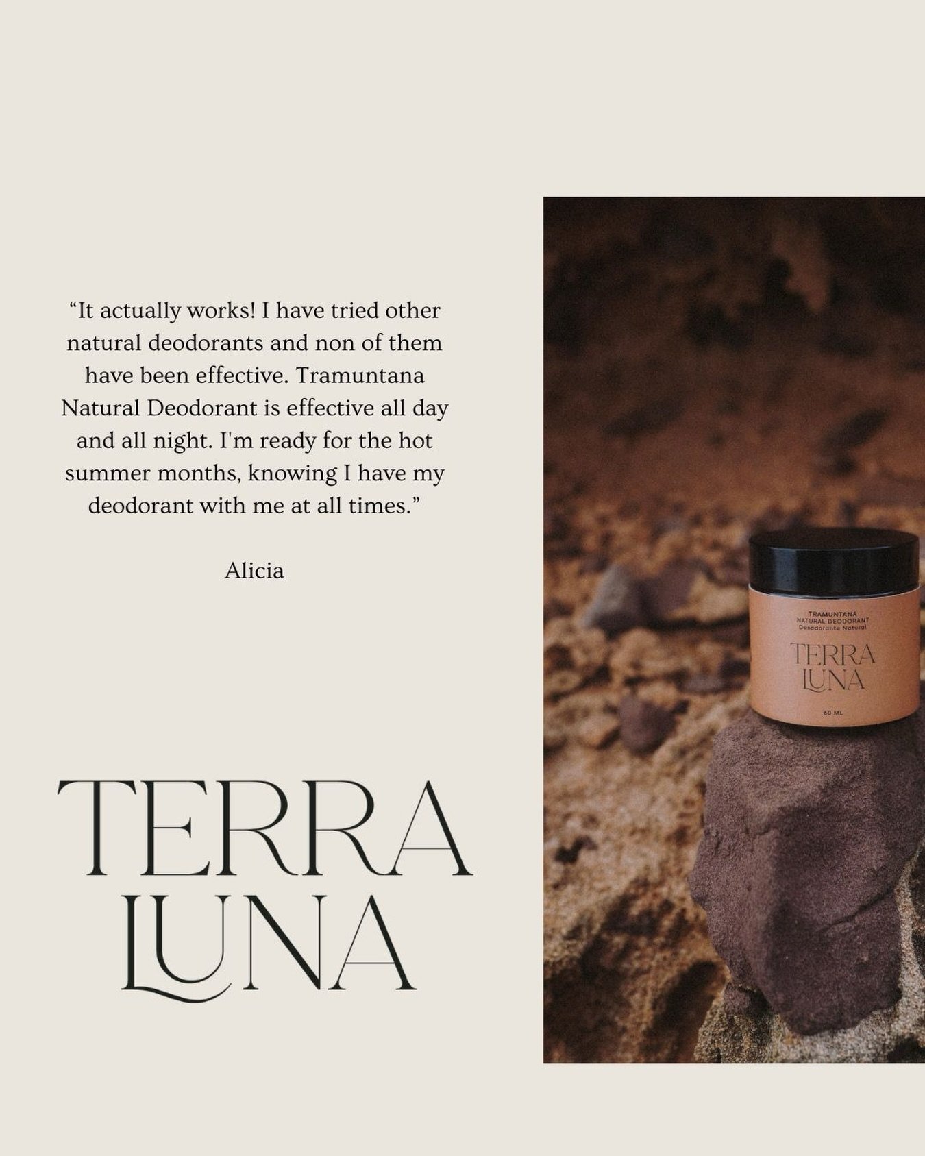 We love to hear from our customers 🌿 Have you ever tried our natural deodorant- what was your experience?
