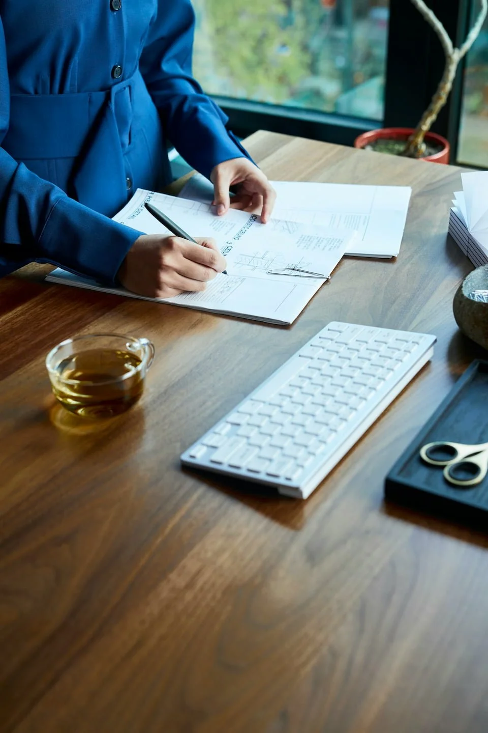 business strategy documents desk