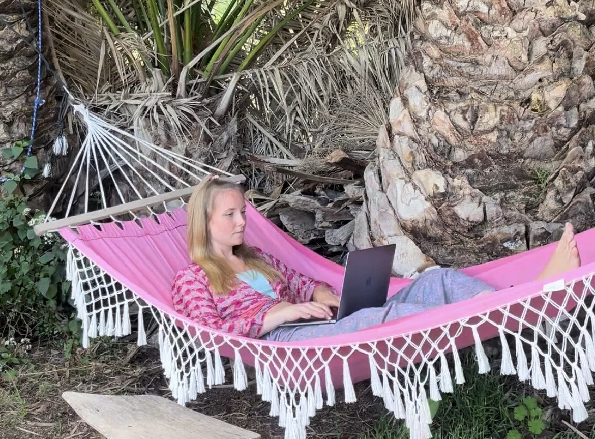 Digital nomad dream career working remotely from the hammock