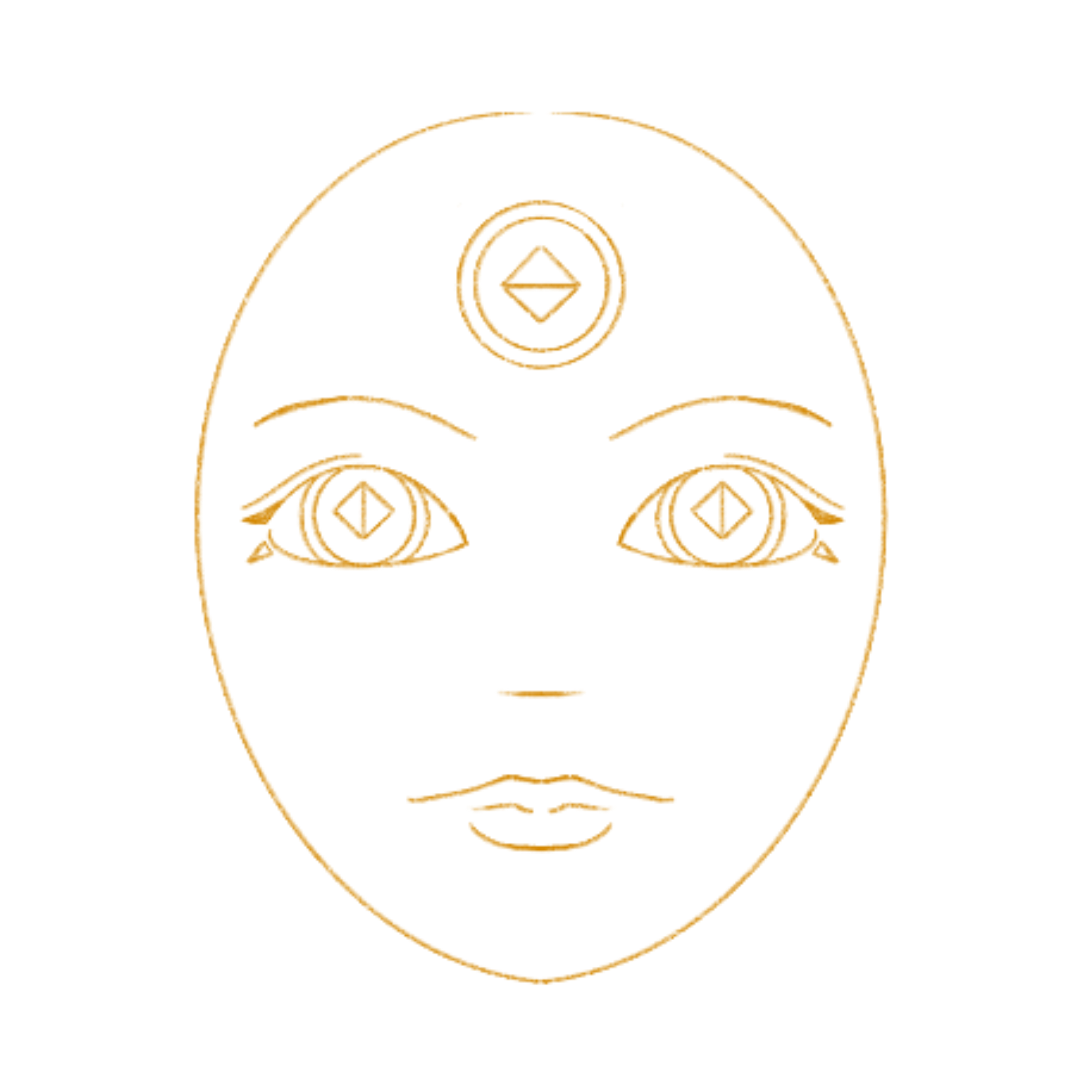 Sketch of a science fiction robot face.