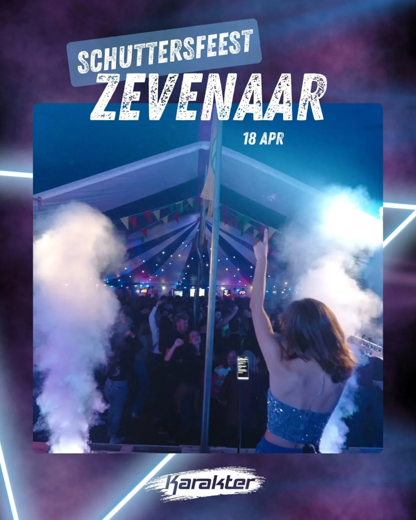 𝗦𝗰𝗵𝘂𝘁𝘁𝗲𝗿𝗶𝗷 Zevenaar zijn jullie er klaar voor?! 🔥 Wij gaan er een gruwelijk groots feest van maken 🤘🏼🤩 Tot zaterdag!

 𝘍𝘦𝘦𝘴𝘵𝘫𝘦 𝘮𝘦𝘵 𝘒𝘢𝘳𝘢𝘬𝘵𝘦𝘳?🔥
🗓 @burovoormuziek 
🌐 www.karakterdeband.nl
🎛 B&amp;B 

#feestband #cover