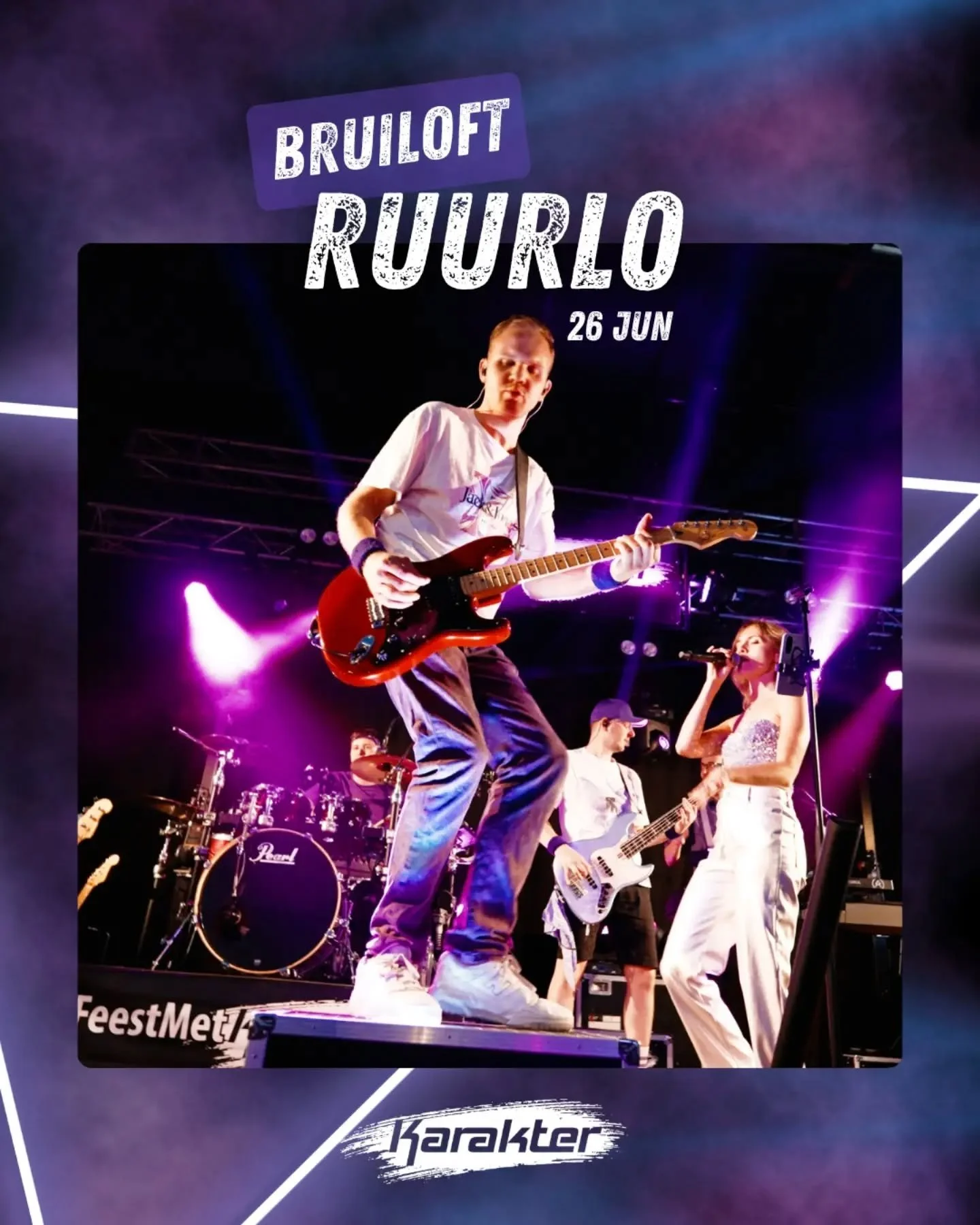 Voor een exotische 𝗯𝗿𝘂𝗶𝗹𝗼𝗳𝘁 kun je tegenwoordig gewoon in Ruurlo zijn! 🌴 En wij gaan pas naar huis als iedereen de tent uit drijft 🫠💃🏻 Let's goo! 

𝘍𝘦𝘦𝘴𝘵𝘫𝘦 𝘮𝘦𝘵 𝘒𝘢𝘳𝘢𝘬𝘵𝘦𝘳?🔥
🗓 @burovoormuziek
🌐 www.karakterdeband.nl
🎛 B