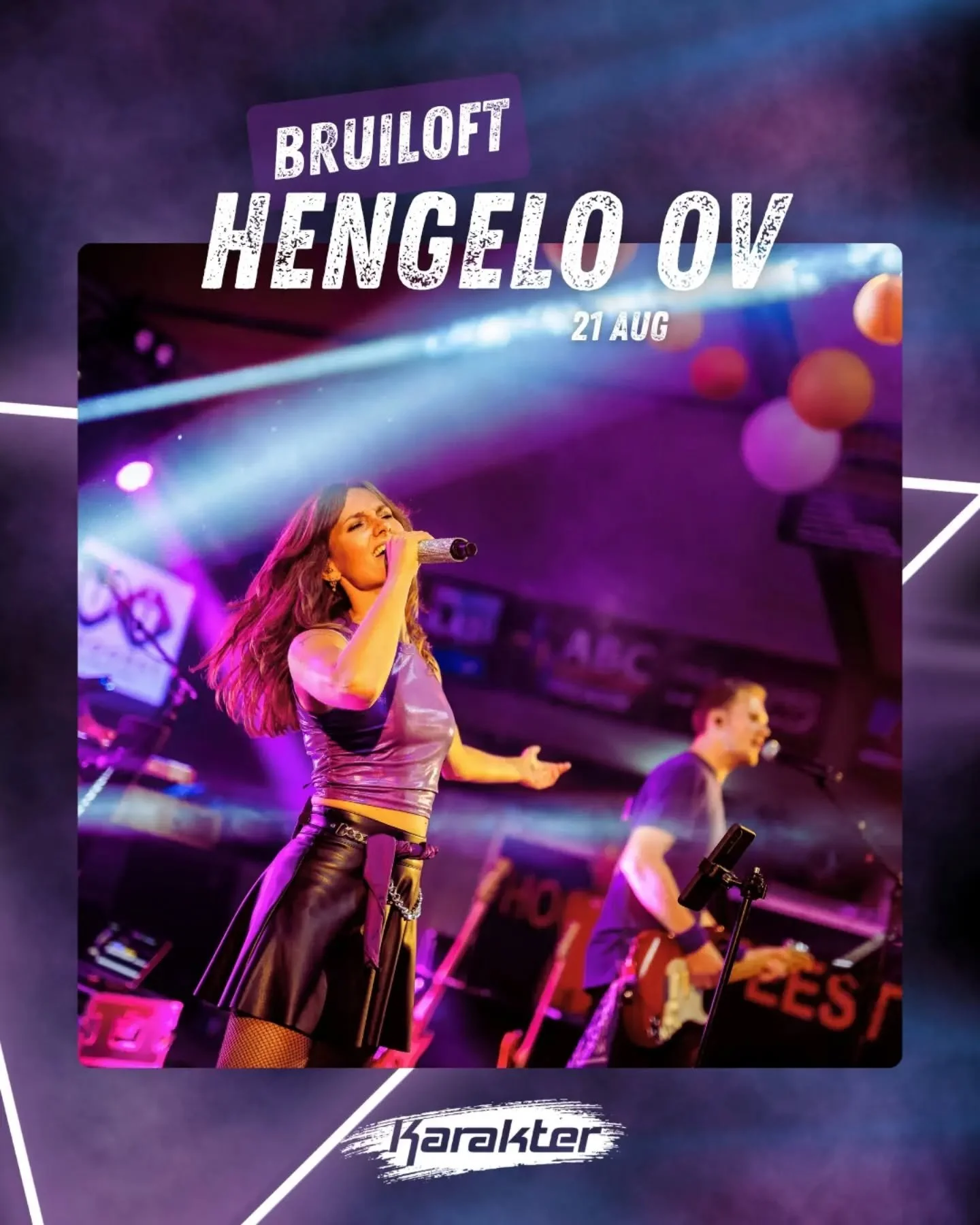 Vrijdag staan we in 𝗛𝗲𝗻𝗴𝗲𝗹𝗼 op een prachtige locatie voor een bruiloft! Let's make it a night to remember 🪩🎉

𝘍𝘦𝘦𝘴𝘵𝘫𝘦 𝘮𝘦𝘵 𝘒𝘢𝘳𝘢𝘬𝘵𝘦𝘳?🔥
🗓 @burovoormuziek
🌐 www.karakterdeband.nl
🎛 B&amp;B
📸 @weareboldproductions / @ralphb
