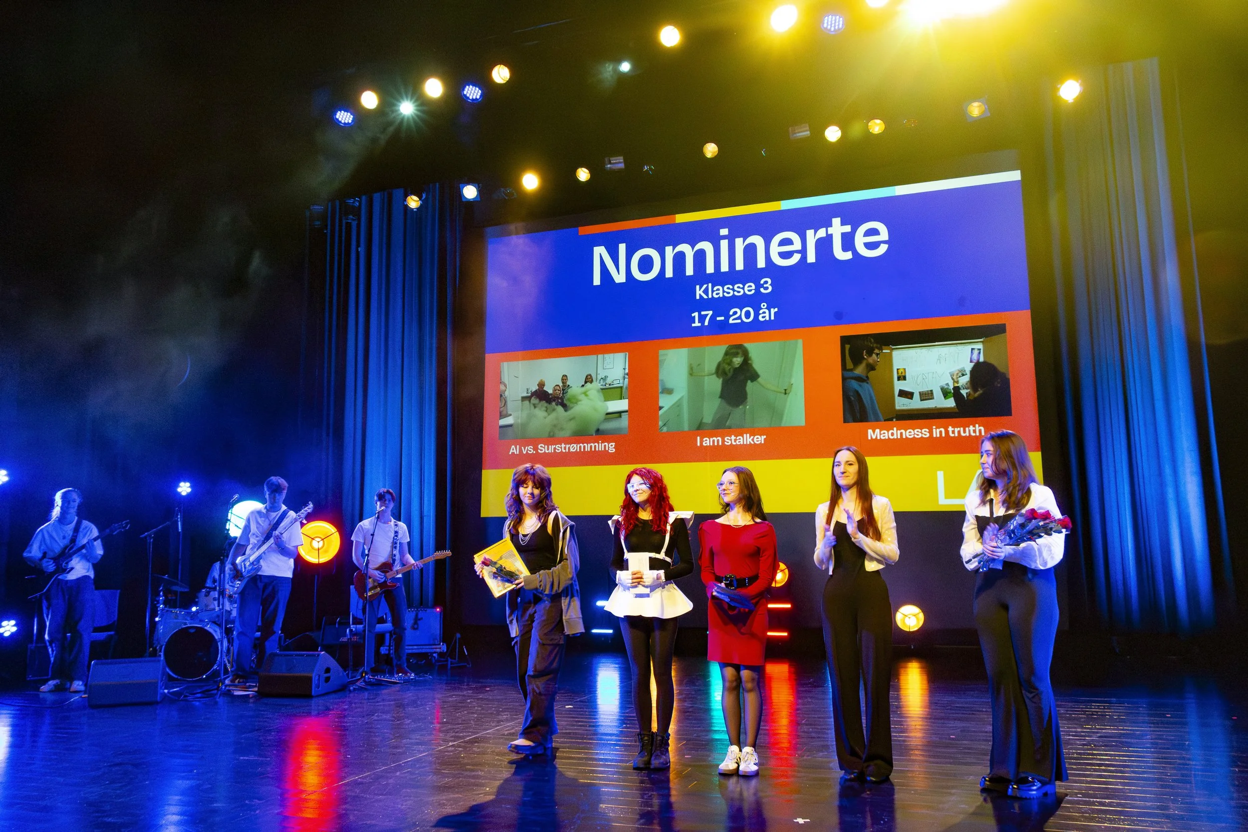 Laterna Magica Filmfest 2025. Foto: elever ved medielinje Hadsel vgs.