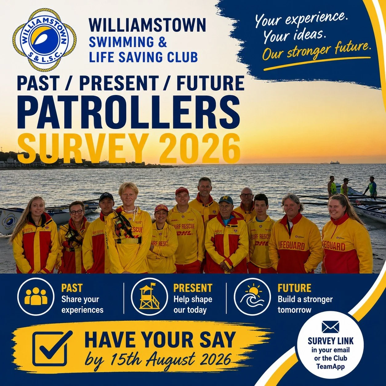 WS&amp;LSC Members are invited to completed the Past/Present/Future Patrollers Survey 2026! 

This survey will gather vital information ahead to inform how Williamstown will patrol during the 2026/2027 season and beyond! It is open to past and curren