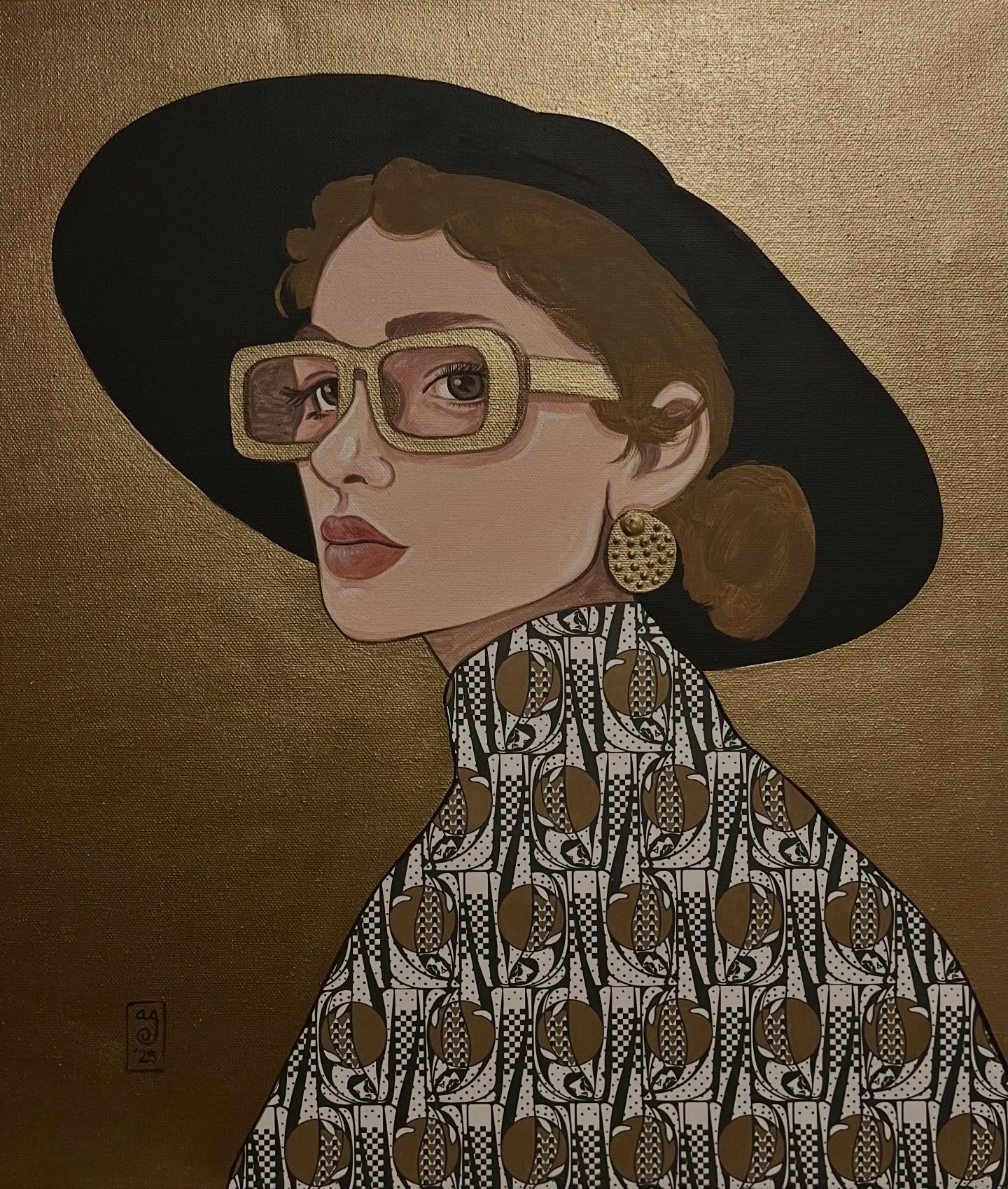 From the Golden Series &ldquo;Wien&rdquo; , &ldquo;Carmen&rdquo;. Acrylic on canvas 50x50. Available in my new studio in Wien very very soon.  There you will see many more&hellip; #candela #wien #vienna #acryliconcanvaspainting #art #artist #artistin