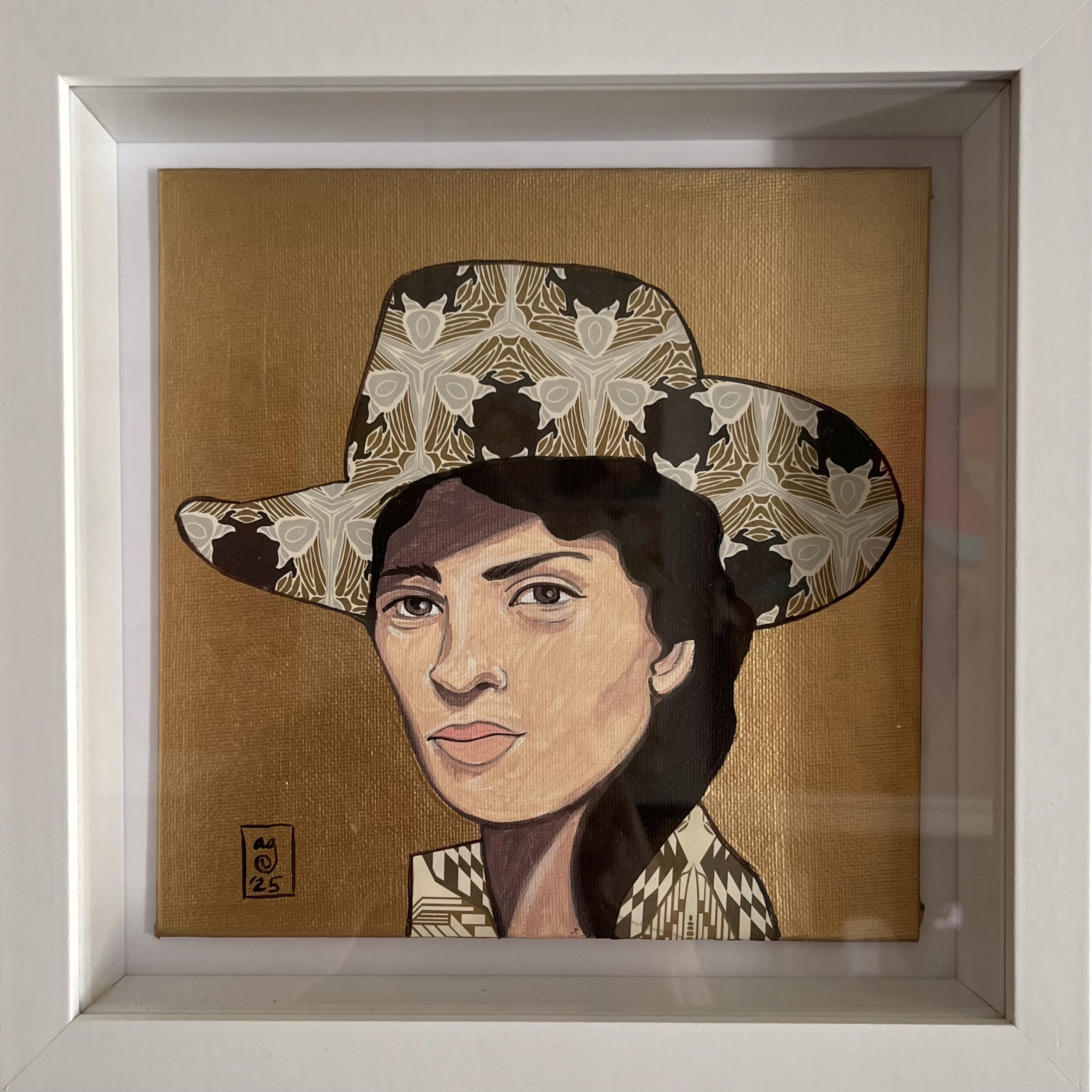 Uma
Acrylic on canvas and mix media with frame
20x20
2025
350 €