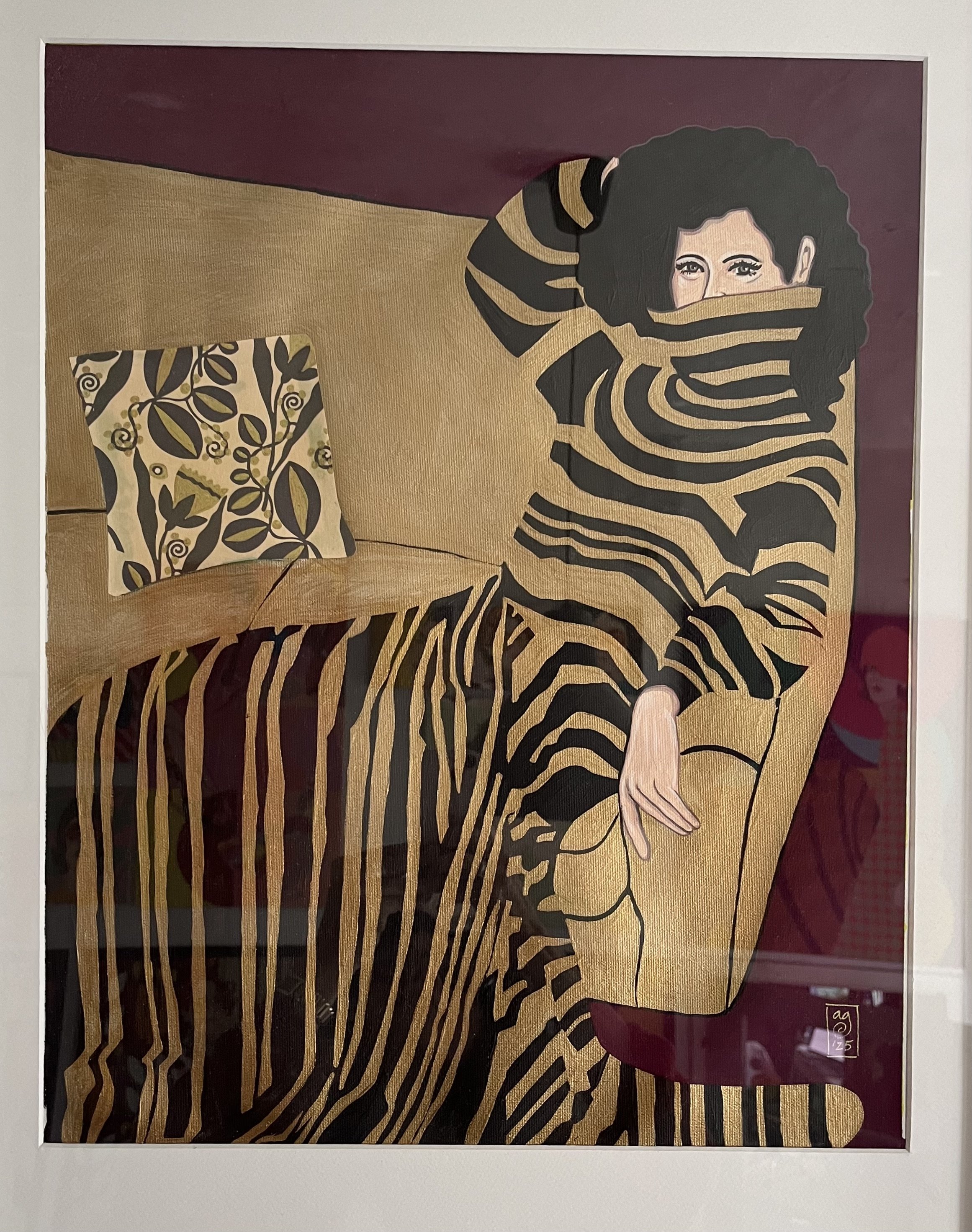 On the couch
Acrylic on paper and mix media with frame
48x30
2025
1.000 €